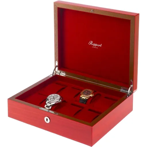 Rapport - Heritage 8 Watch Box in Red Lacquer | L421