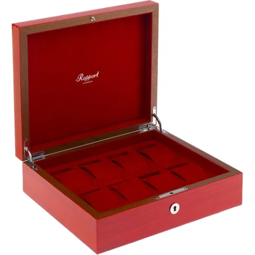Rapport - Heritage 8 Watch Box in Red Lacquer | L421