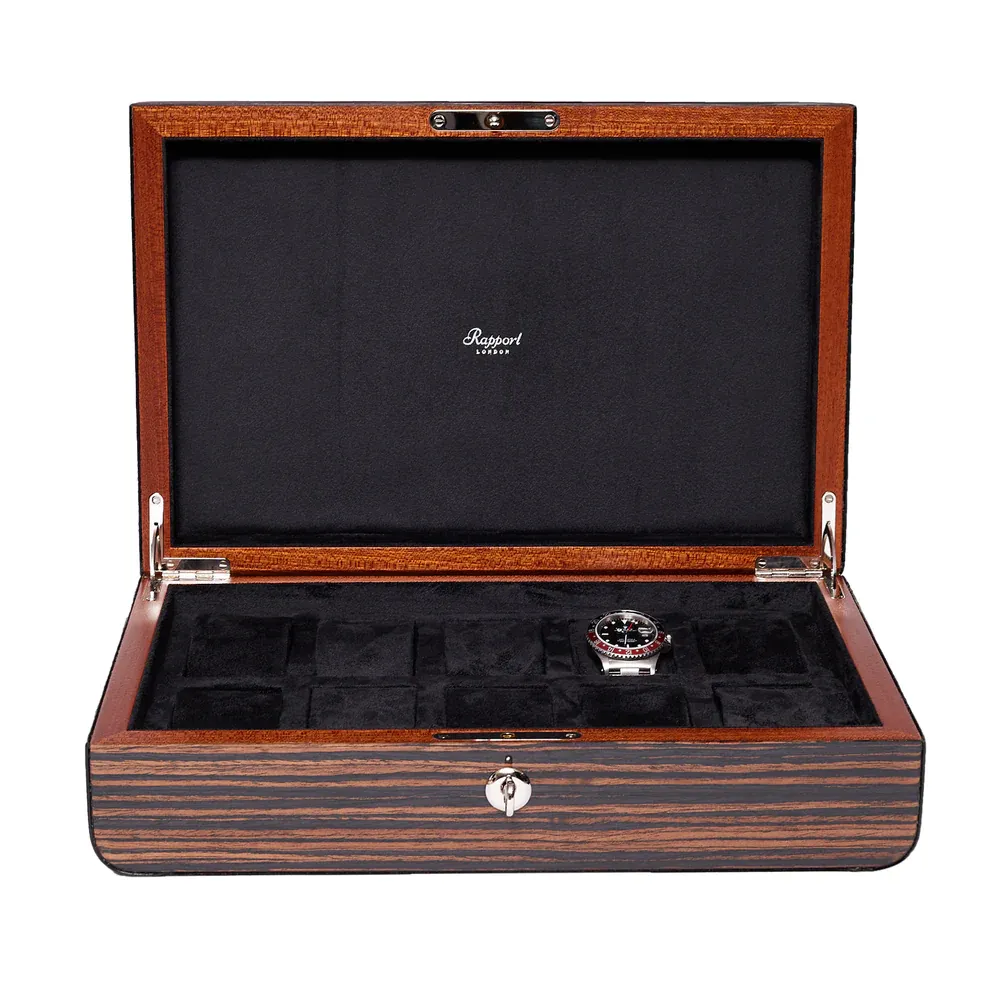 Rapport - Mayfair 10 Watch Box in Macassar | L277