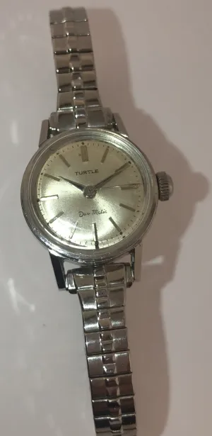 Rare Ladies Vintage Turtle Duo-Matic Zell Bros Watch