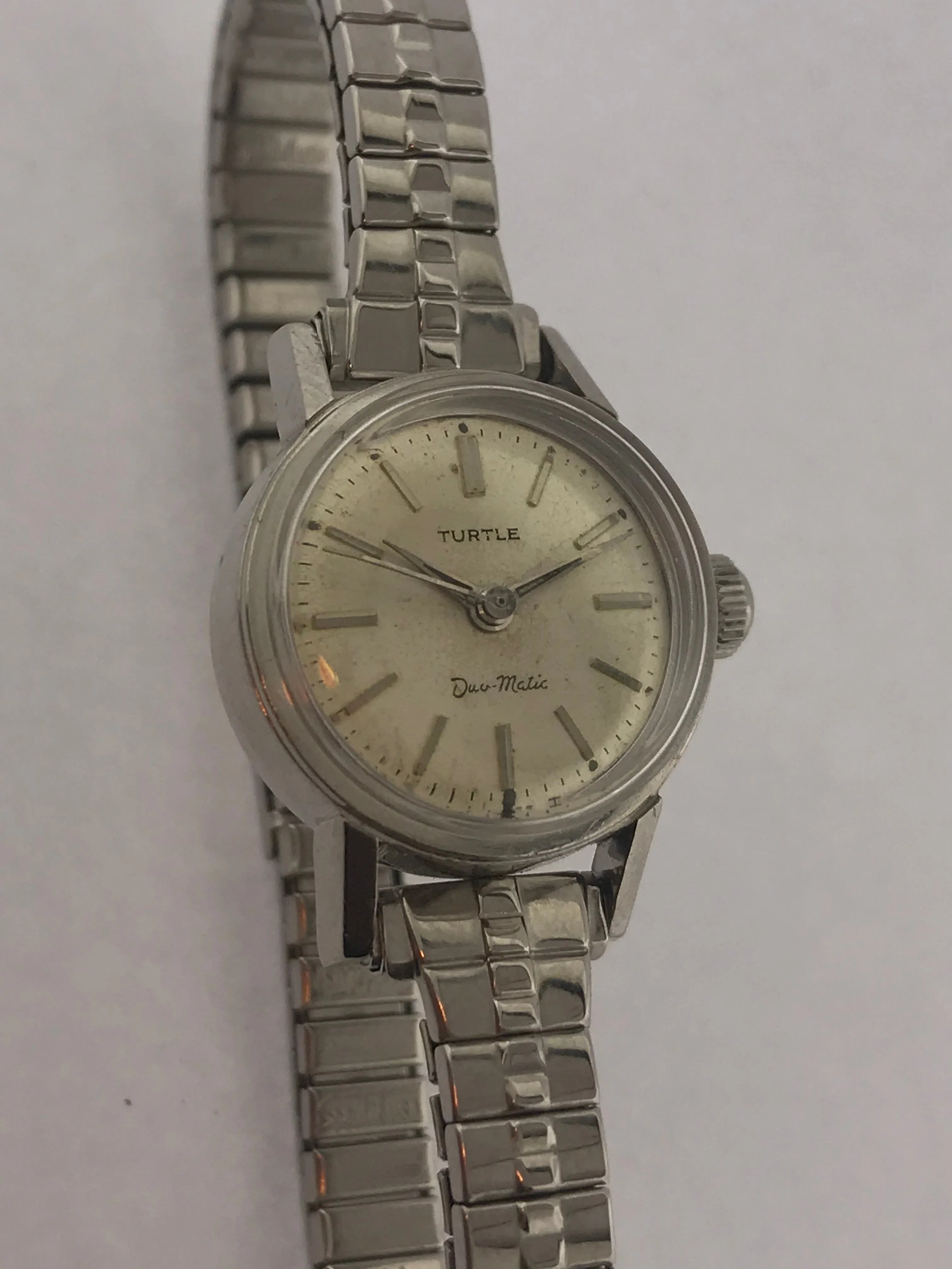 Rare Ladies Vintage Turtle Duo-Matic Zell Bros Watch