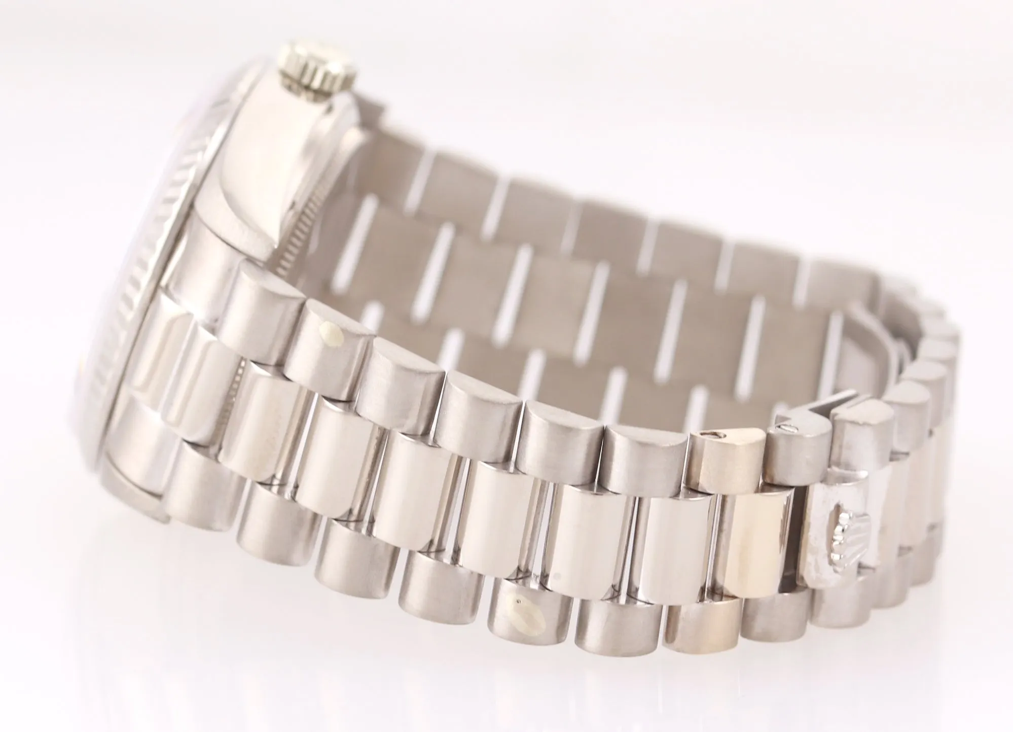 Rare Rolex White Gold Rolex Day-Date President Quickset 18039 18K Watch 18239