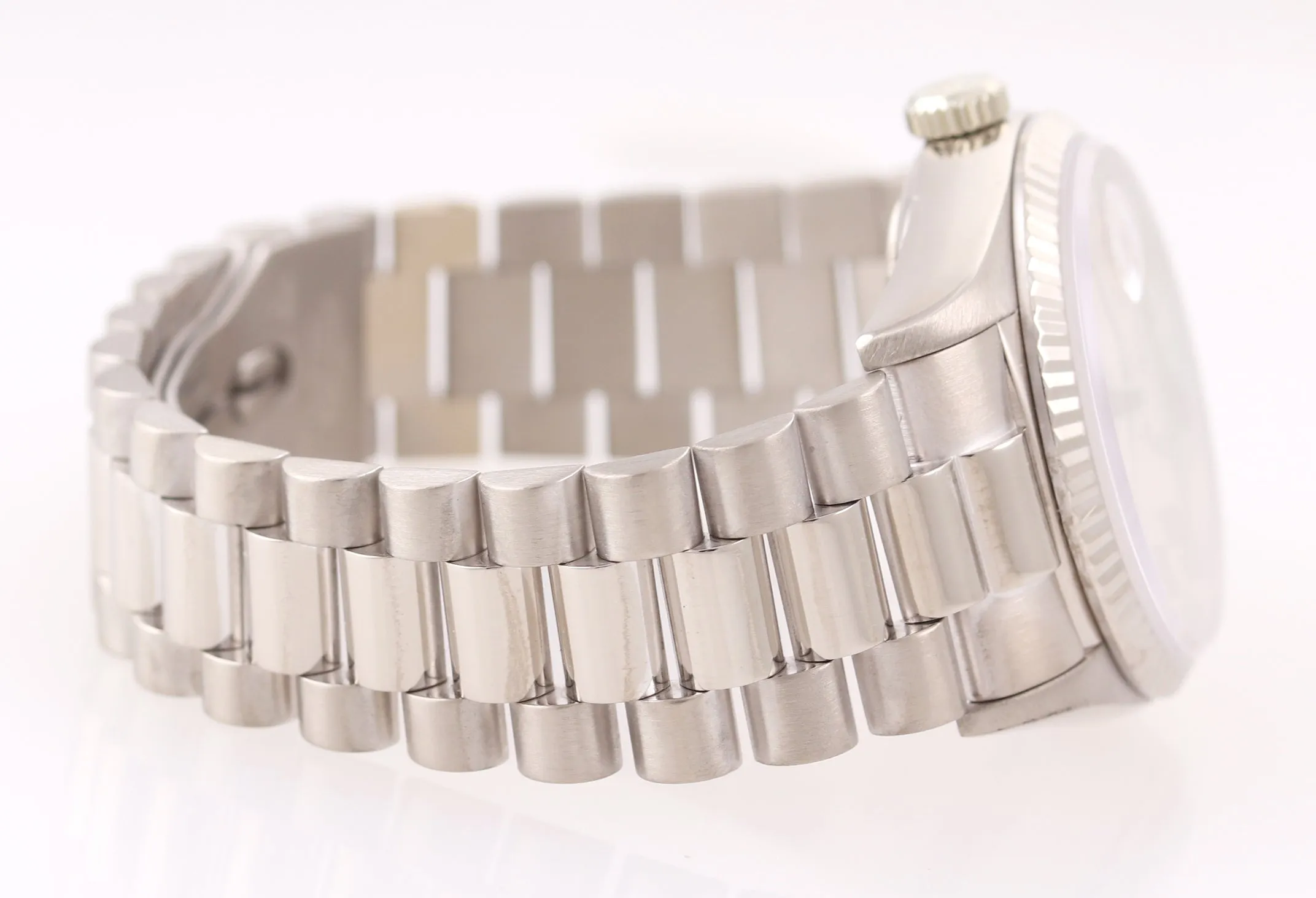 Rare Rolex White Gold Rolex Day-Date President Quickset 18039 18K Watch 18239