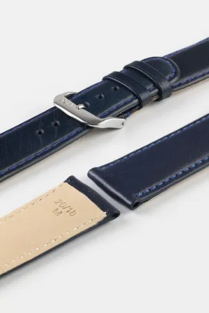 RIOS1931 ARIZONA Genuine Saddle Leather Watch Strap in OCEAN BLUE