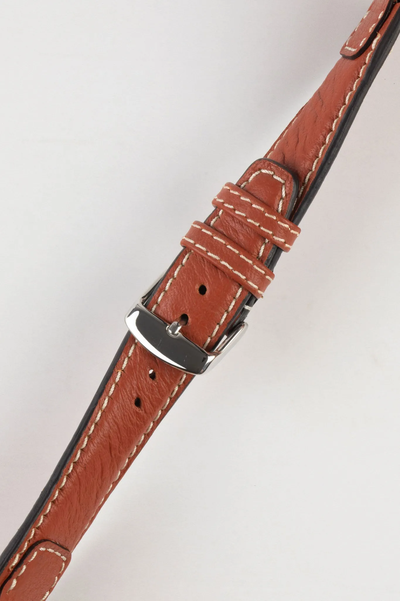 RIOS1931 NATURE Genuine Buffalo Leather Watch Strap in COGNAC