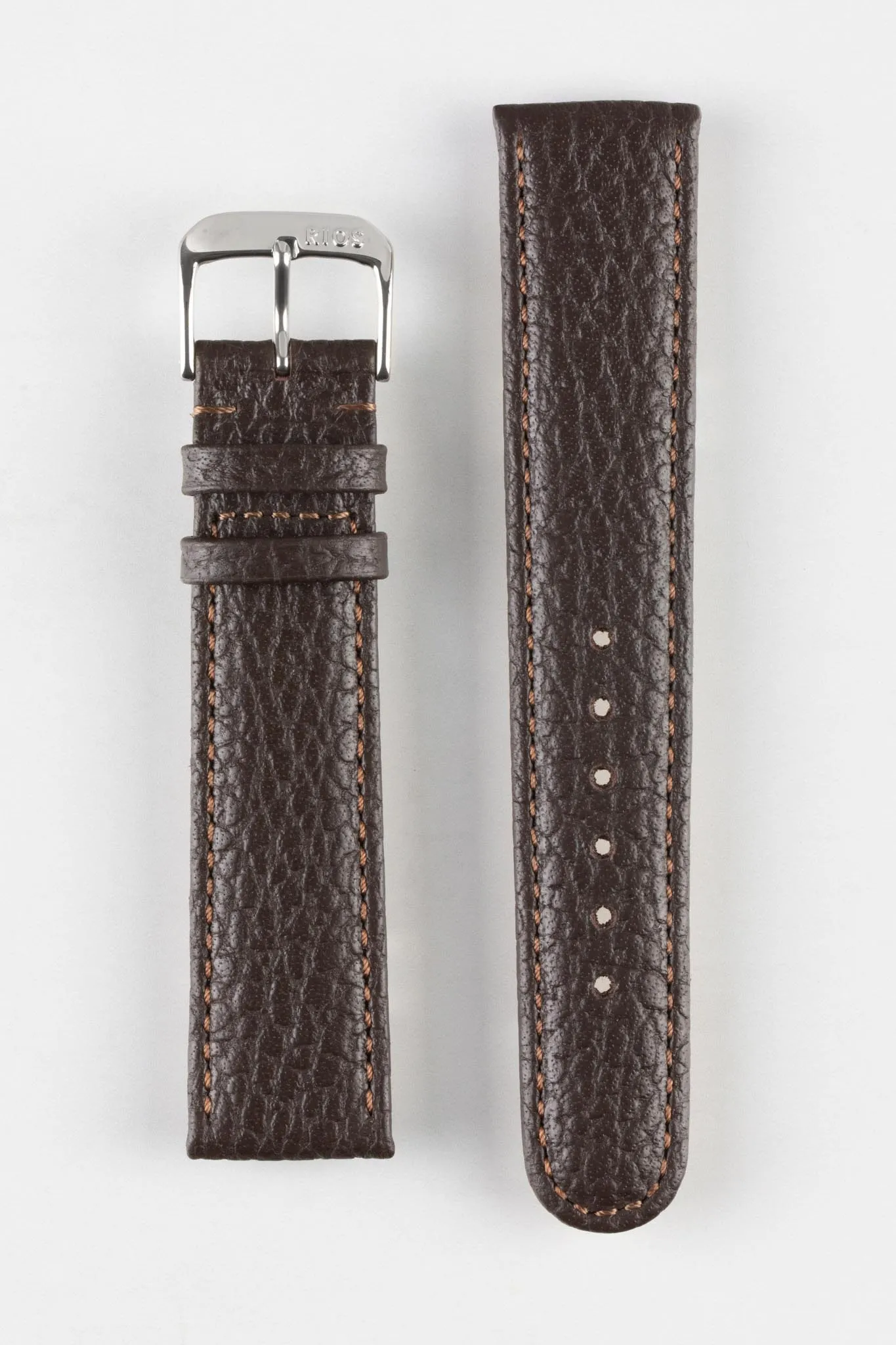 RIOS1931 TEXAS Genuine Buffalo Leather Watch Strap in MOCHA