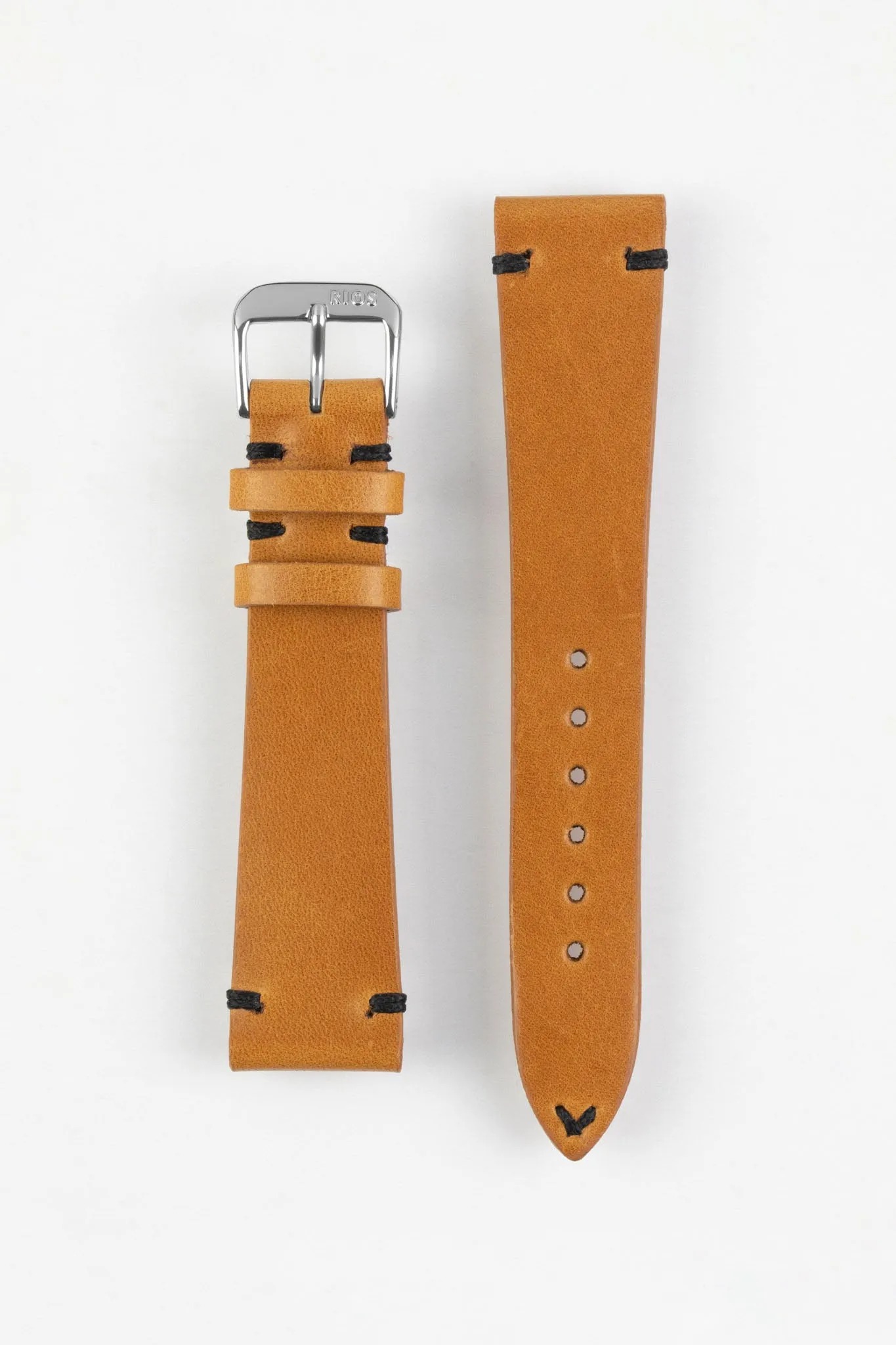 RIOS1931 WALKER Genuine Vintage Leather Watch Strap in HONEY