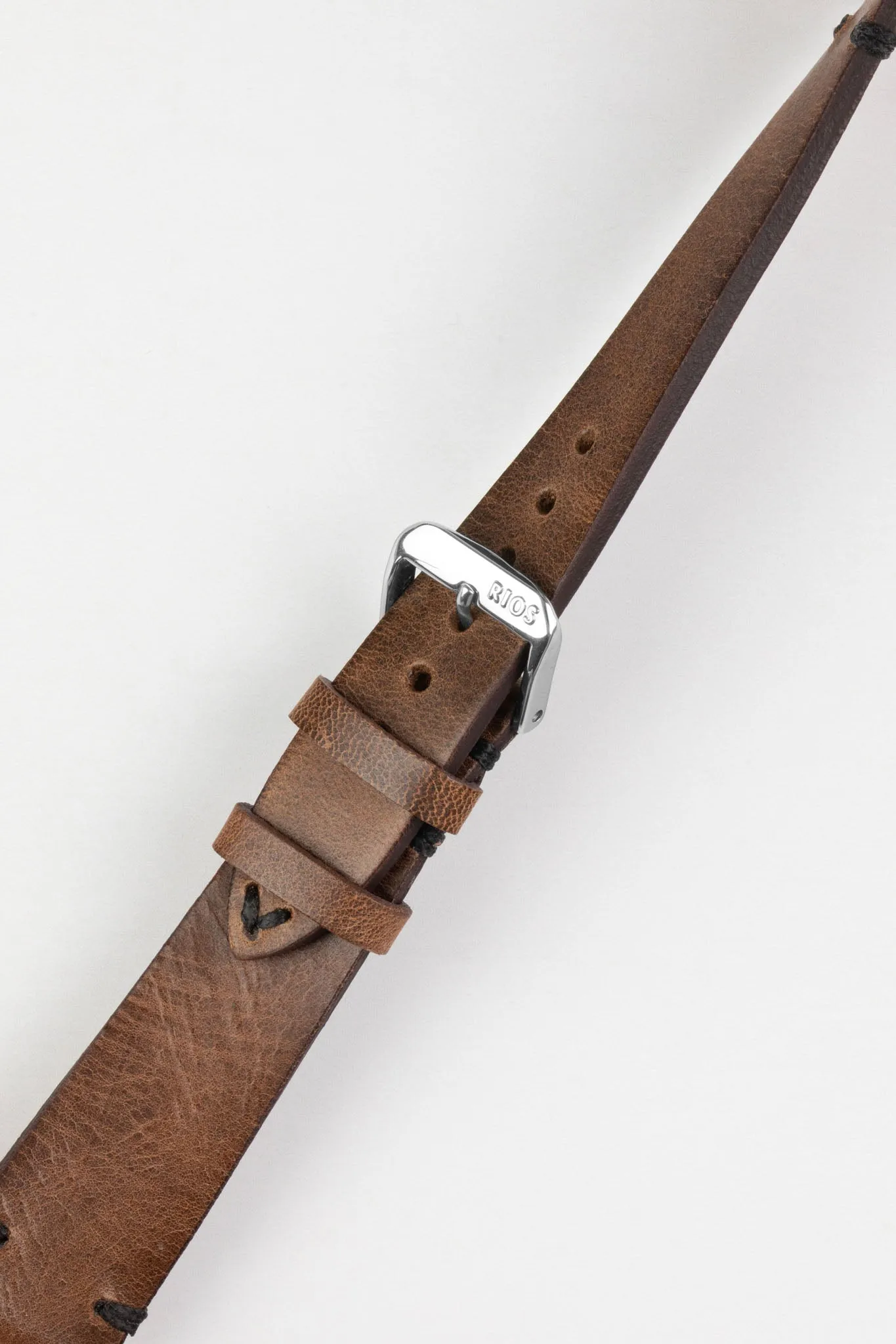 RIOS1931 WALKER Genuine Vintage Leather Watch Strap in MOCHA