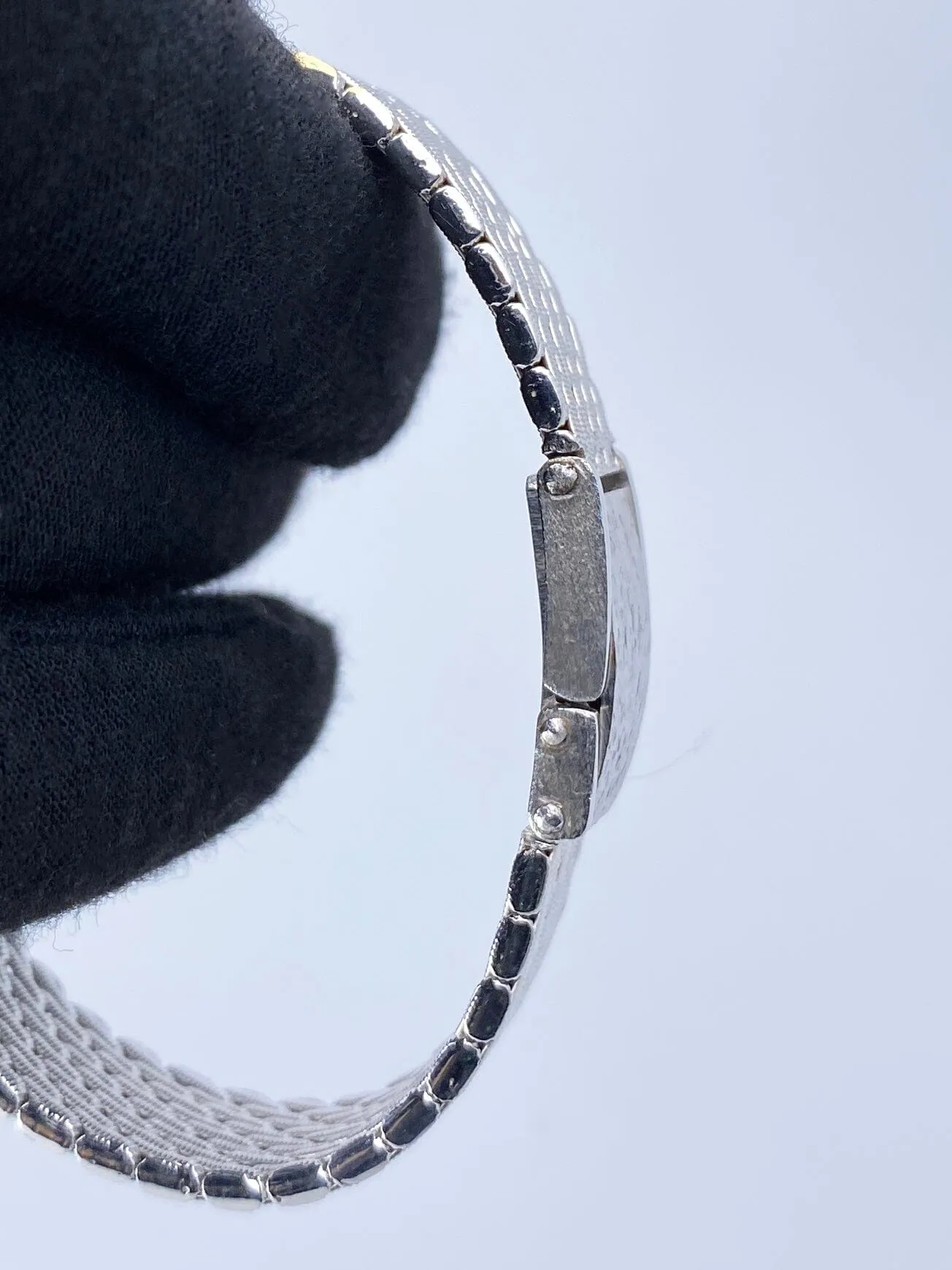 Rolex Cellini 4081 Diamond Blue Vignette Dial 18K White Gold Ladies Watch
