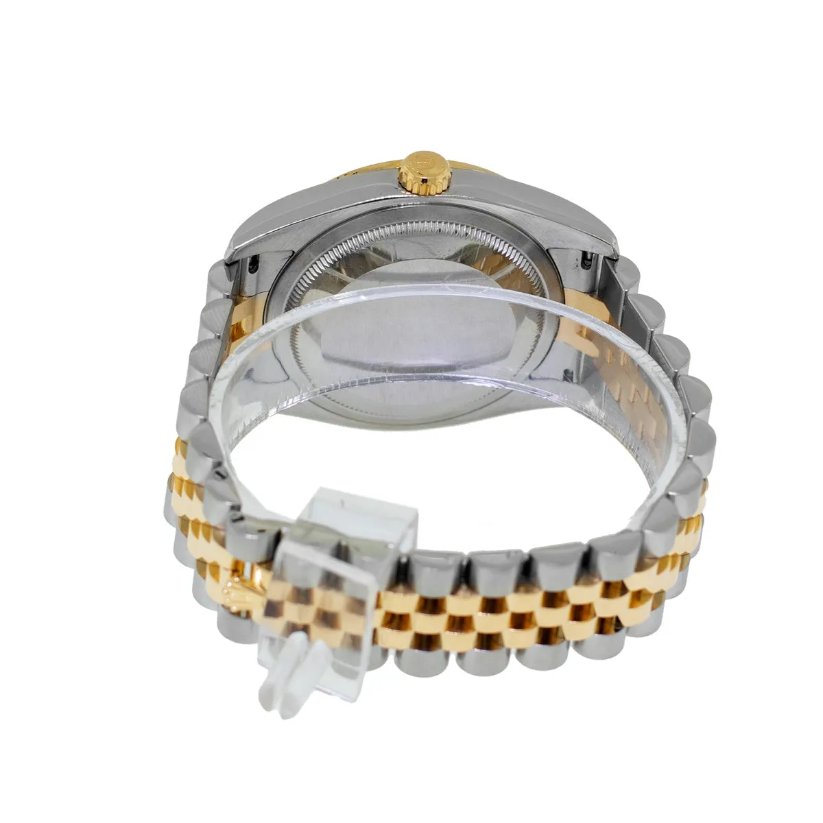 Rolex Datejust 36mm Yellow Gold & Steel Champagne Diamond Dial Diamond Bezel 116243