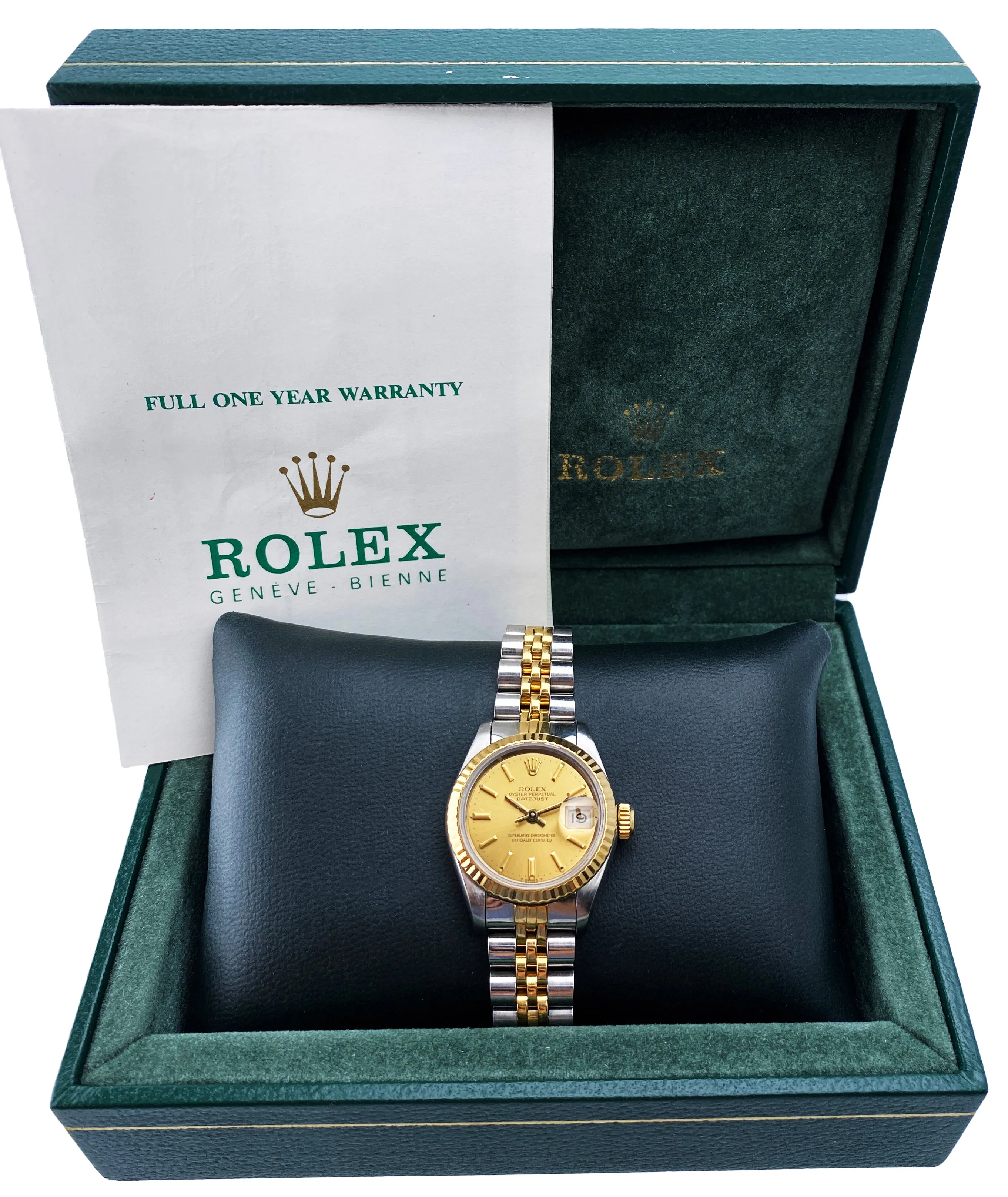 Rolex Datejust 69173 Champagne Dial Ladies Watch Box Papers