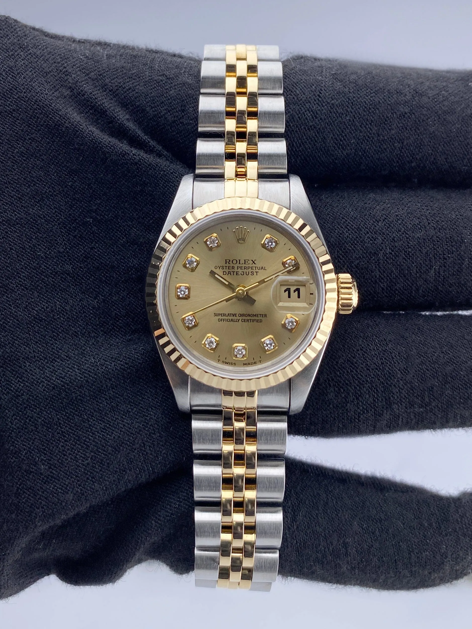 Rolex Datejust 69173 Diamond Dial Ladies Watch