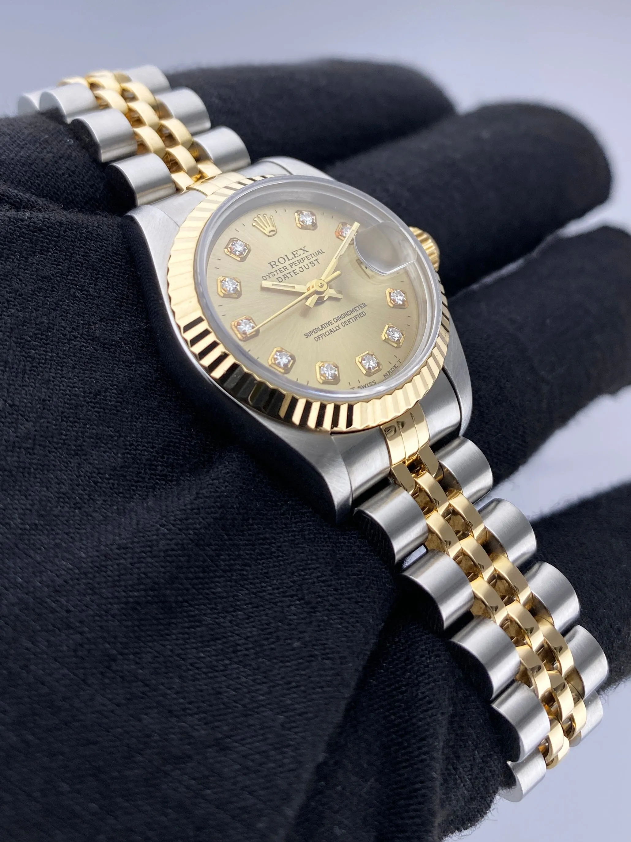 Rolex Datejust 69173 Diamond Dial Ladies Watch