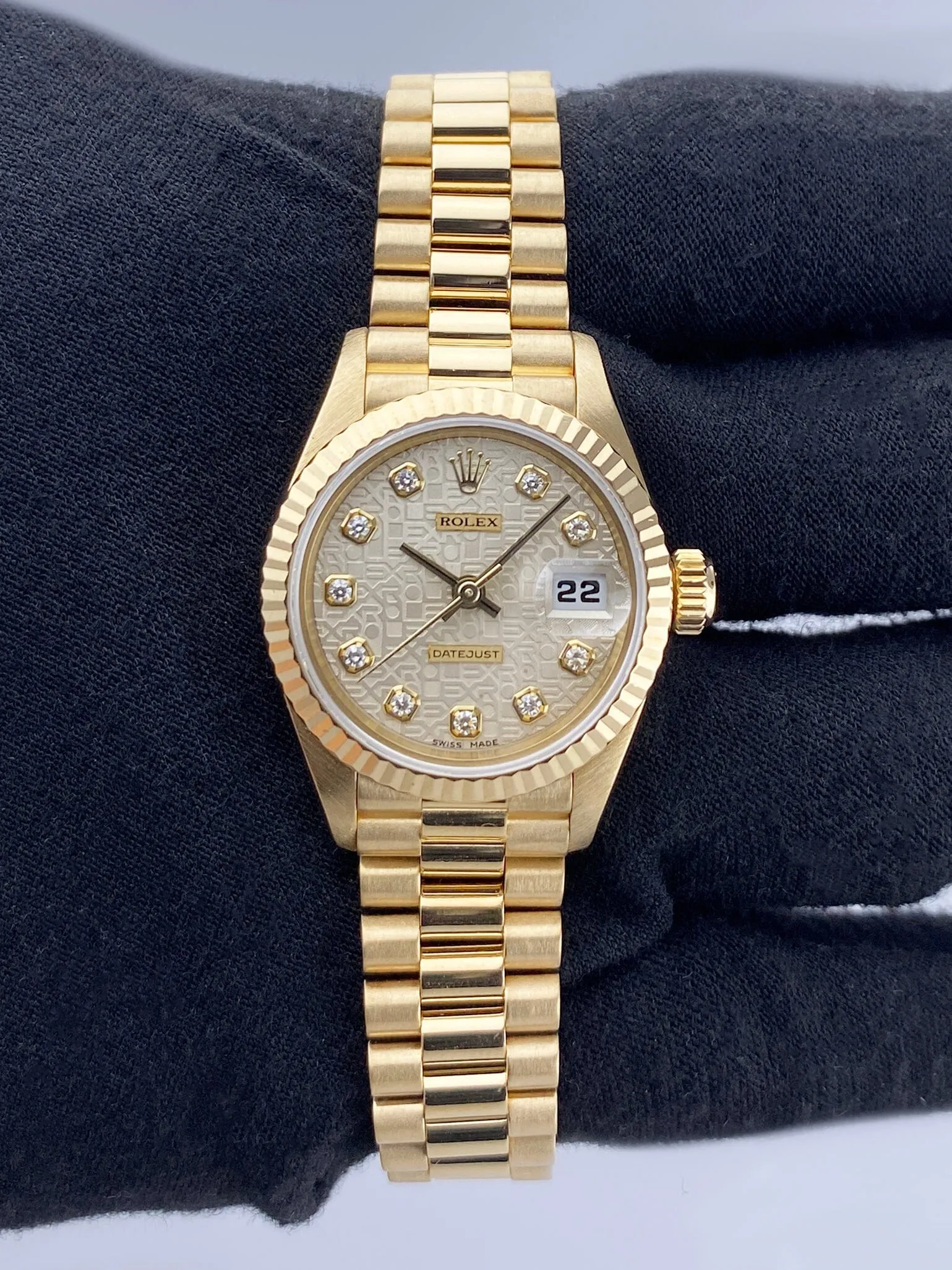 Rolex Datejust 69178 Diamond Anniversary Dial Ladies Watch Box Papers