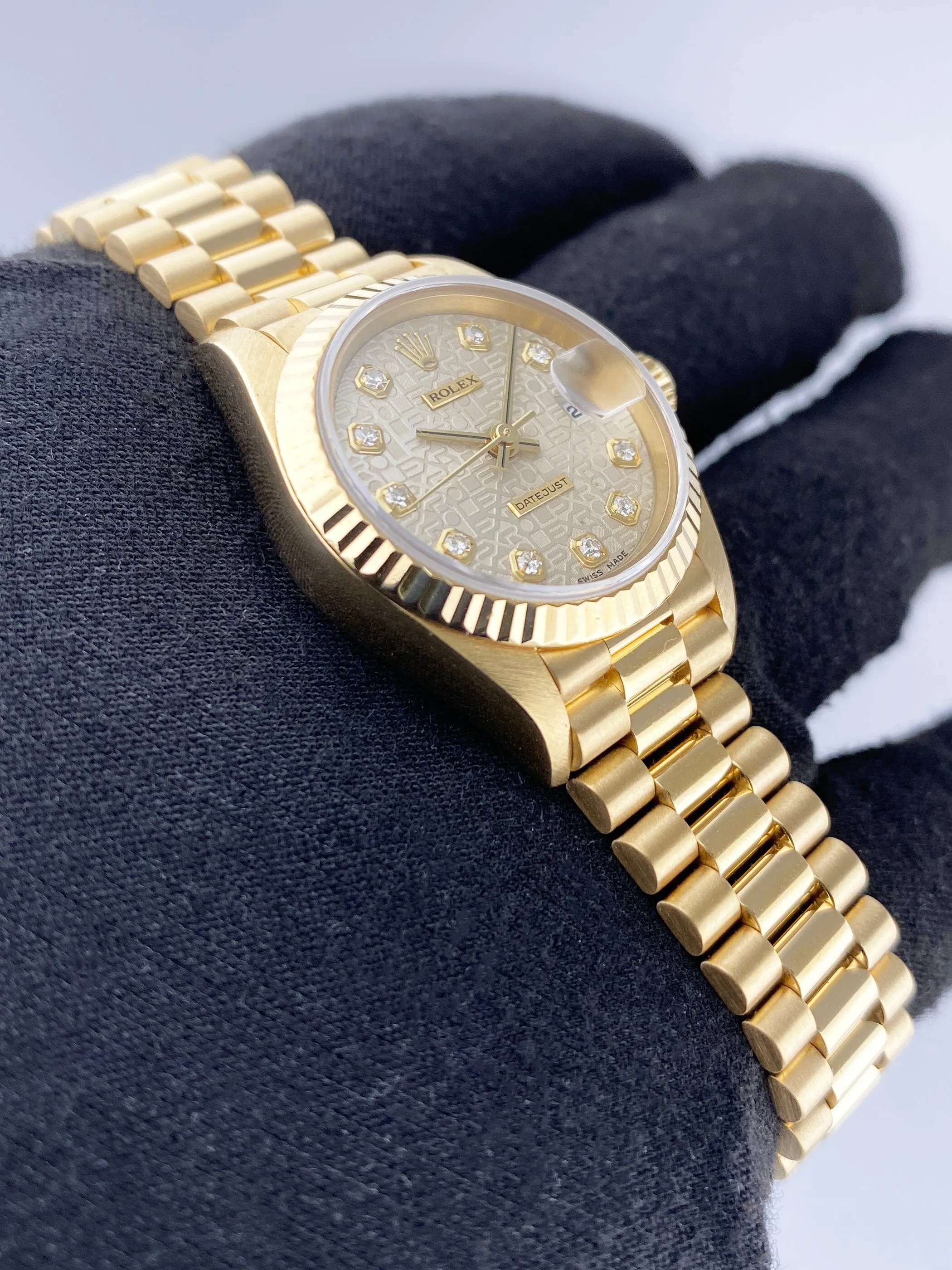 Rolex Datejust 69178 Diamond Anniversary Dial Ladies Watch Box Papers