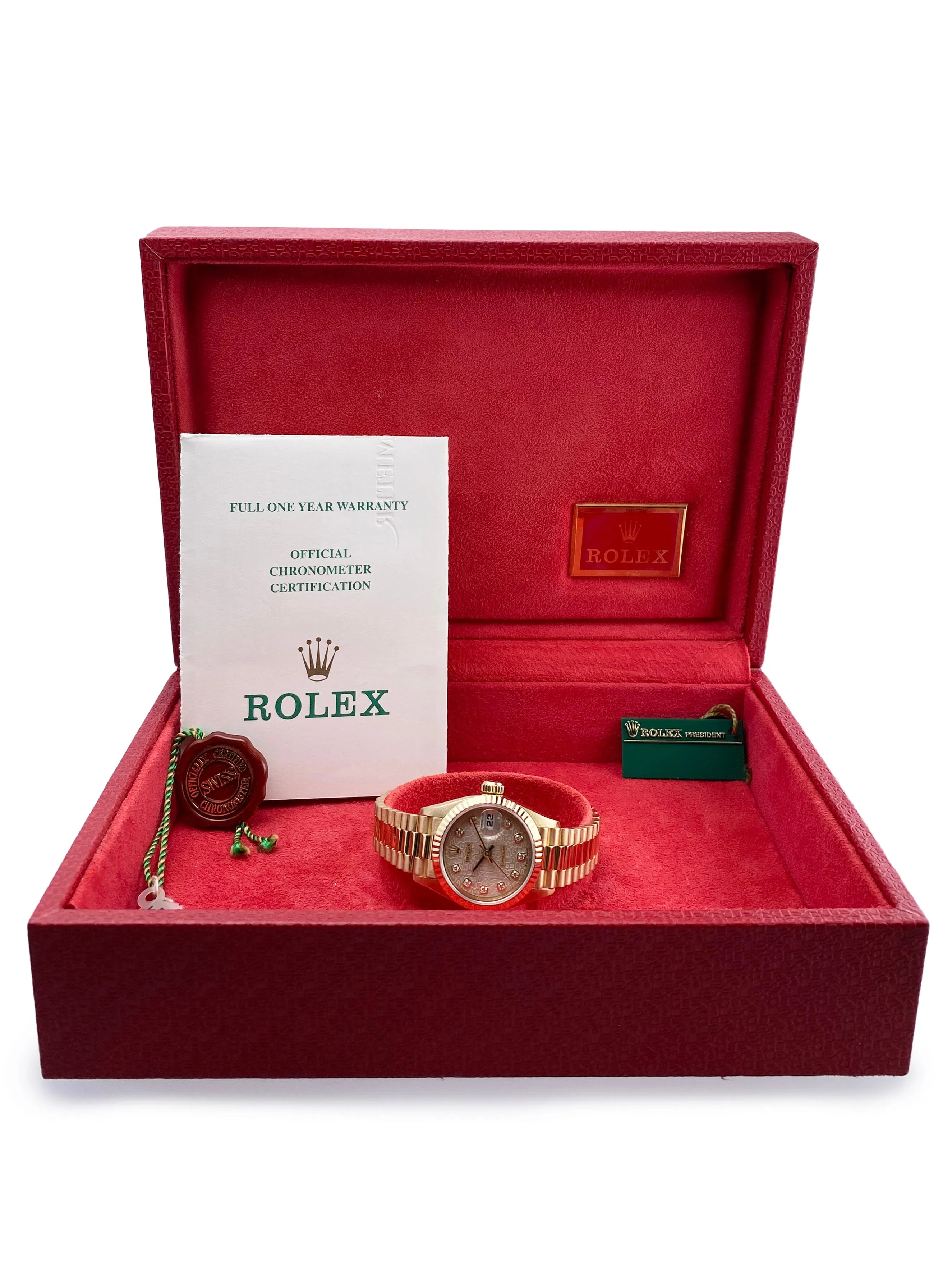 Rolex Datejust 69178 Diamond Anniversary Dial Ladies Watch Box Papers