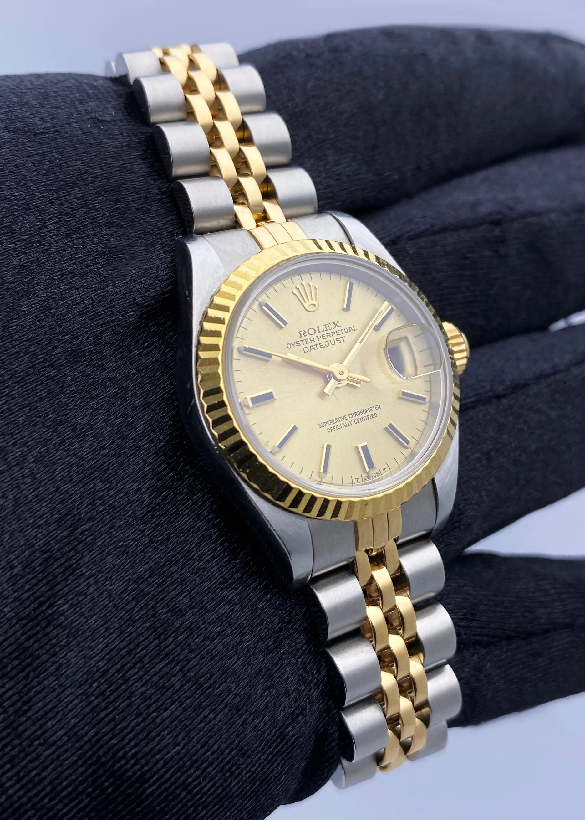 Rolex Datejust 79173 Champagne Dial Ladies Watch Box Papers