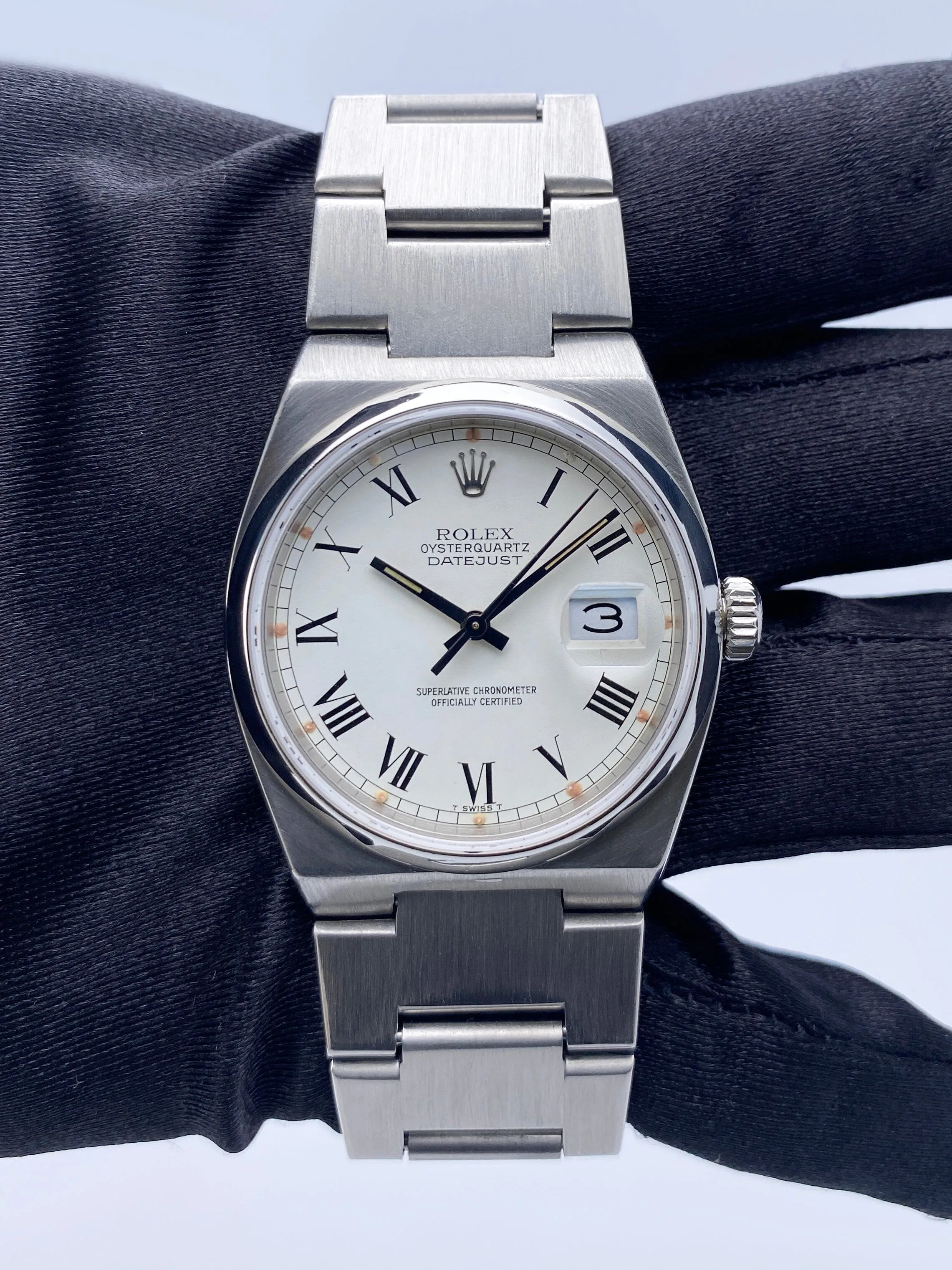 Rolex Datejust Oysterquartz 17000 "Buckley Dial" Steel Mens Watch