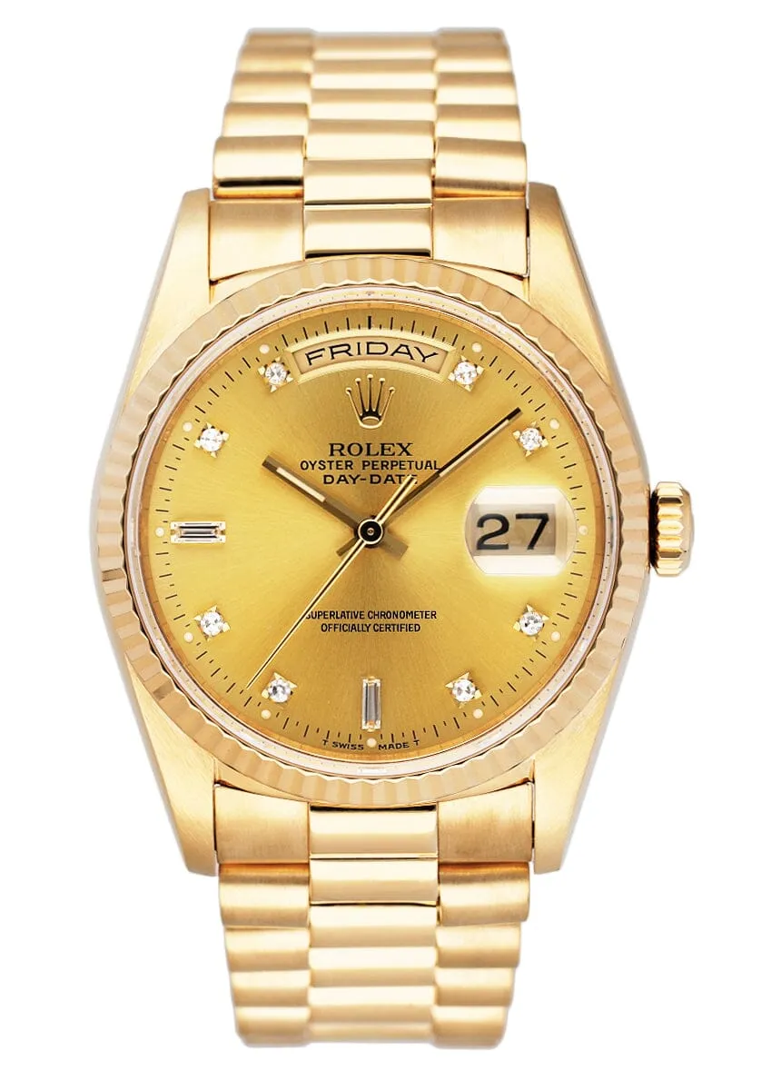 Rolex Day Date 1823 Diamond Champagne Dial Mens Watch