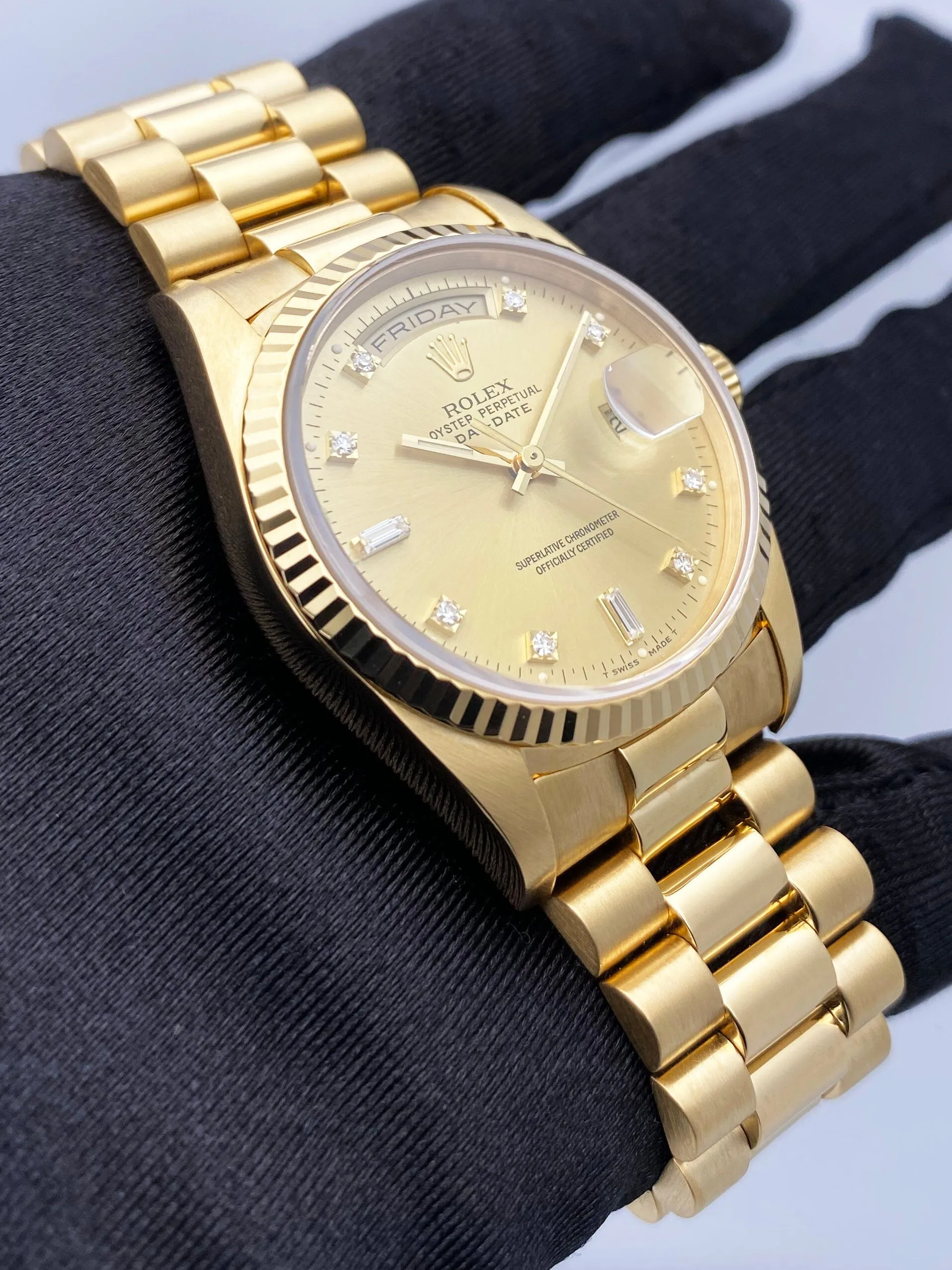 Rolex Day Date 1823 Diamond Champagne Dial Mens Watch