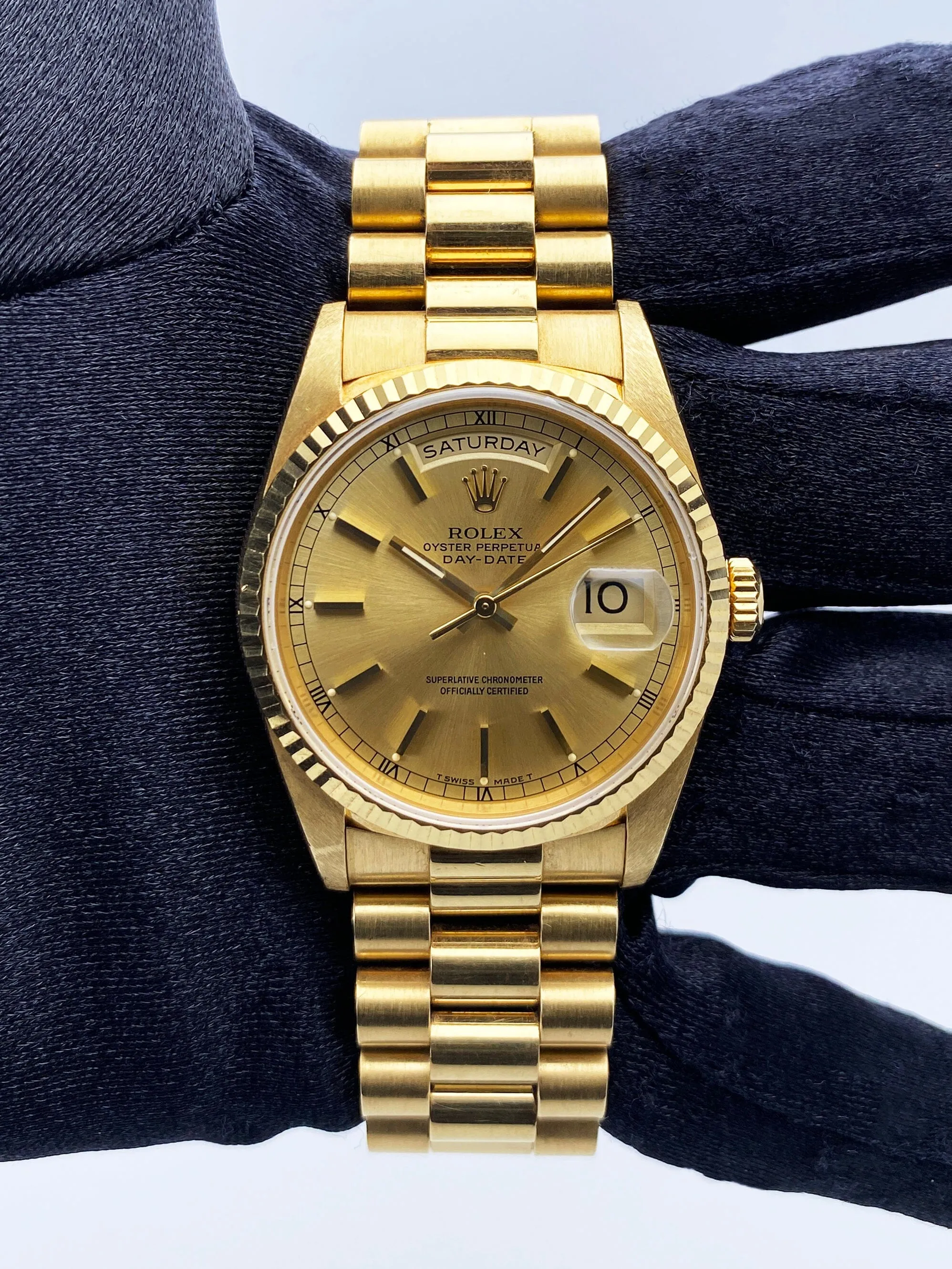 Rolex Day Date 18238 18K Yellow Gold Mens Watch