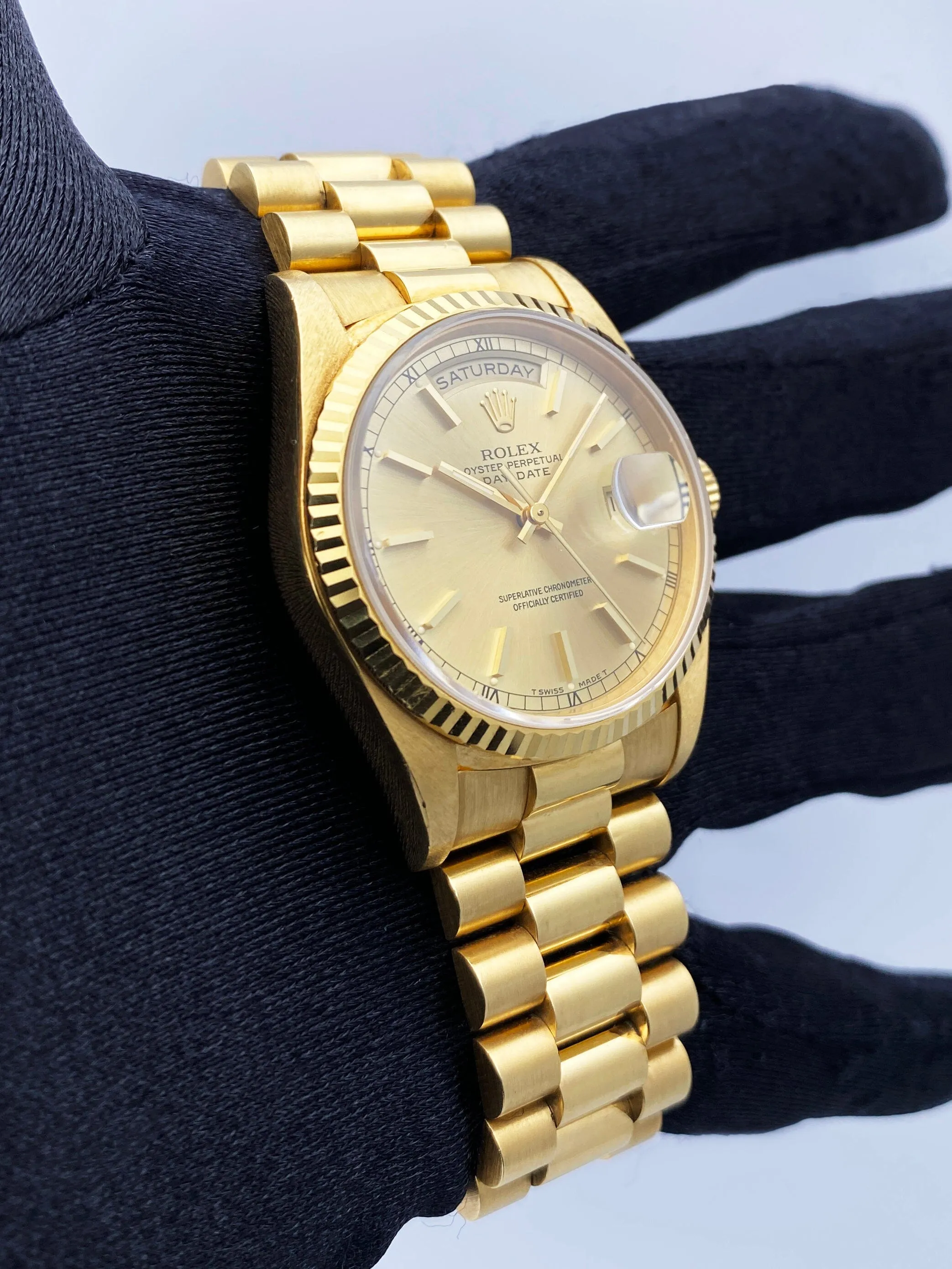 Rolex Day Date 18238 18K Yellow Gold Mens Watch