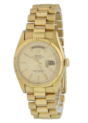 Rolex Day-Date President 1803 18K Yellow Gold Mens Watch