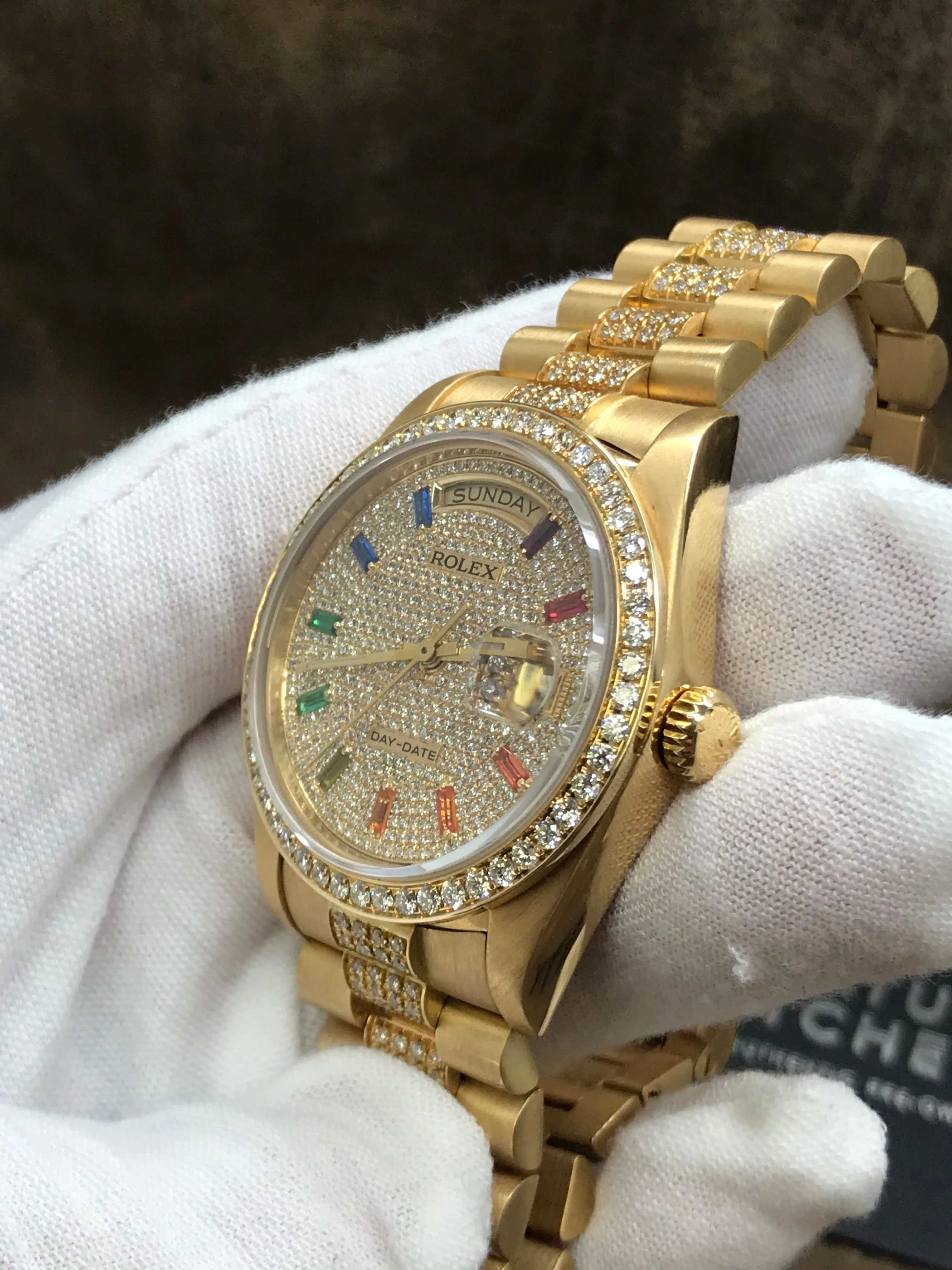 Rolex Day Date President 18078 Rainbow Dial Automatic Watch
