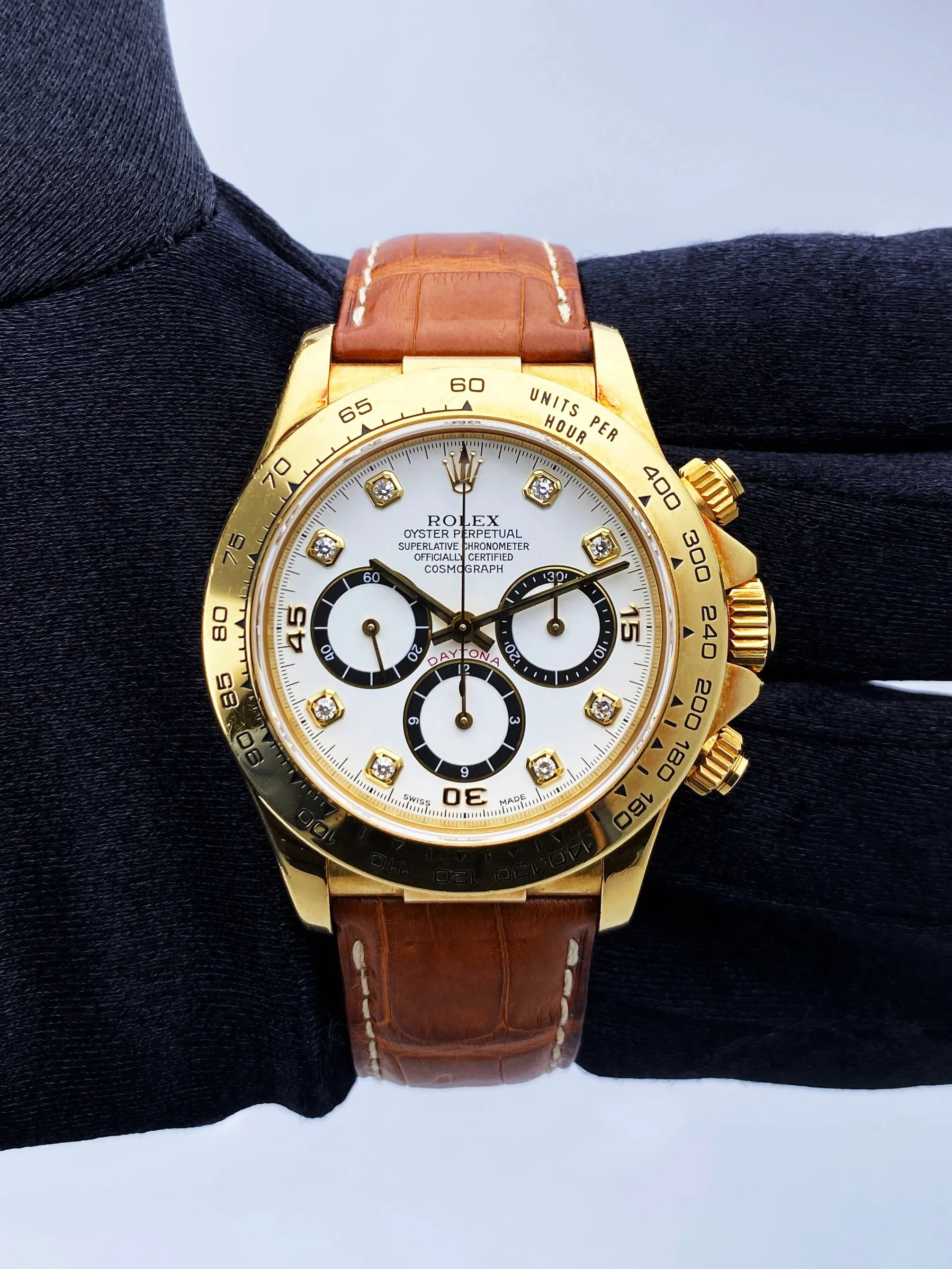 Rolex Daytona 16518 Diamond Dial Mens Watch