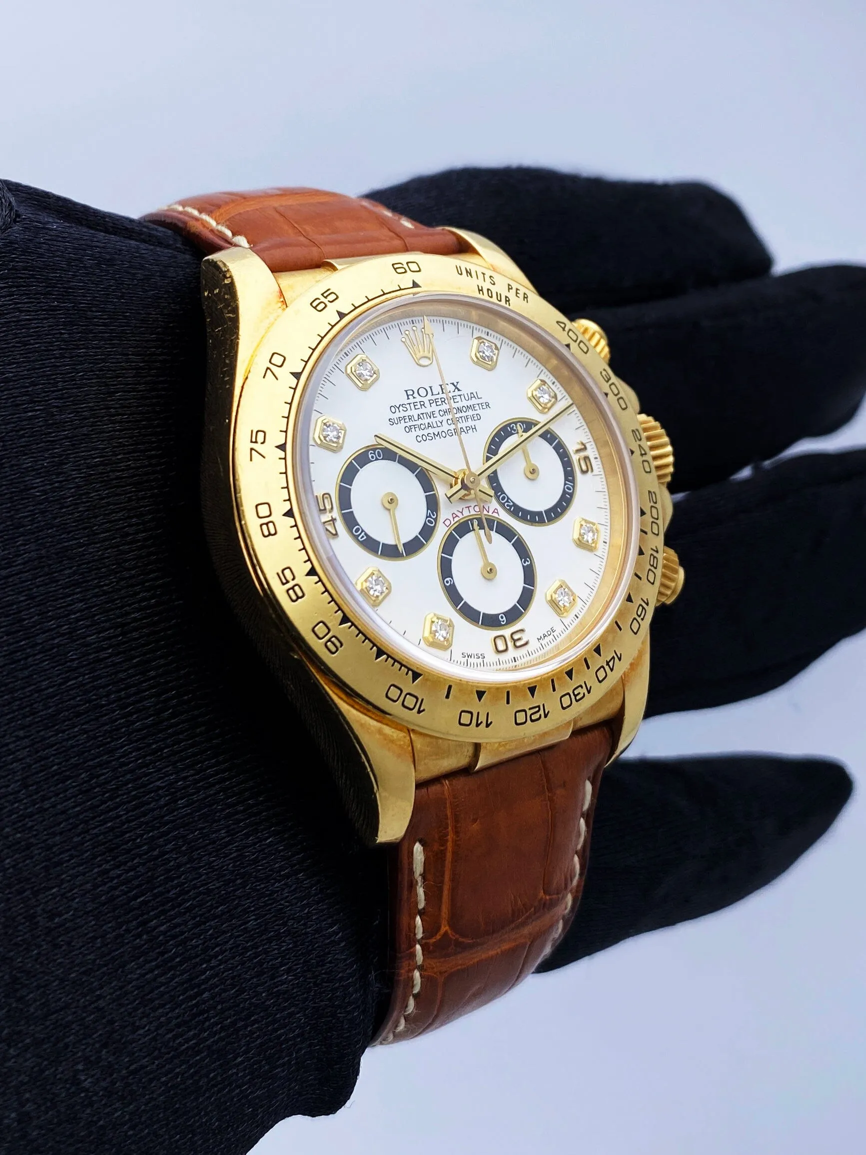 Rolex Daytona 16518 Diamond Dial Mens Watch
