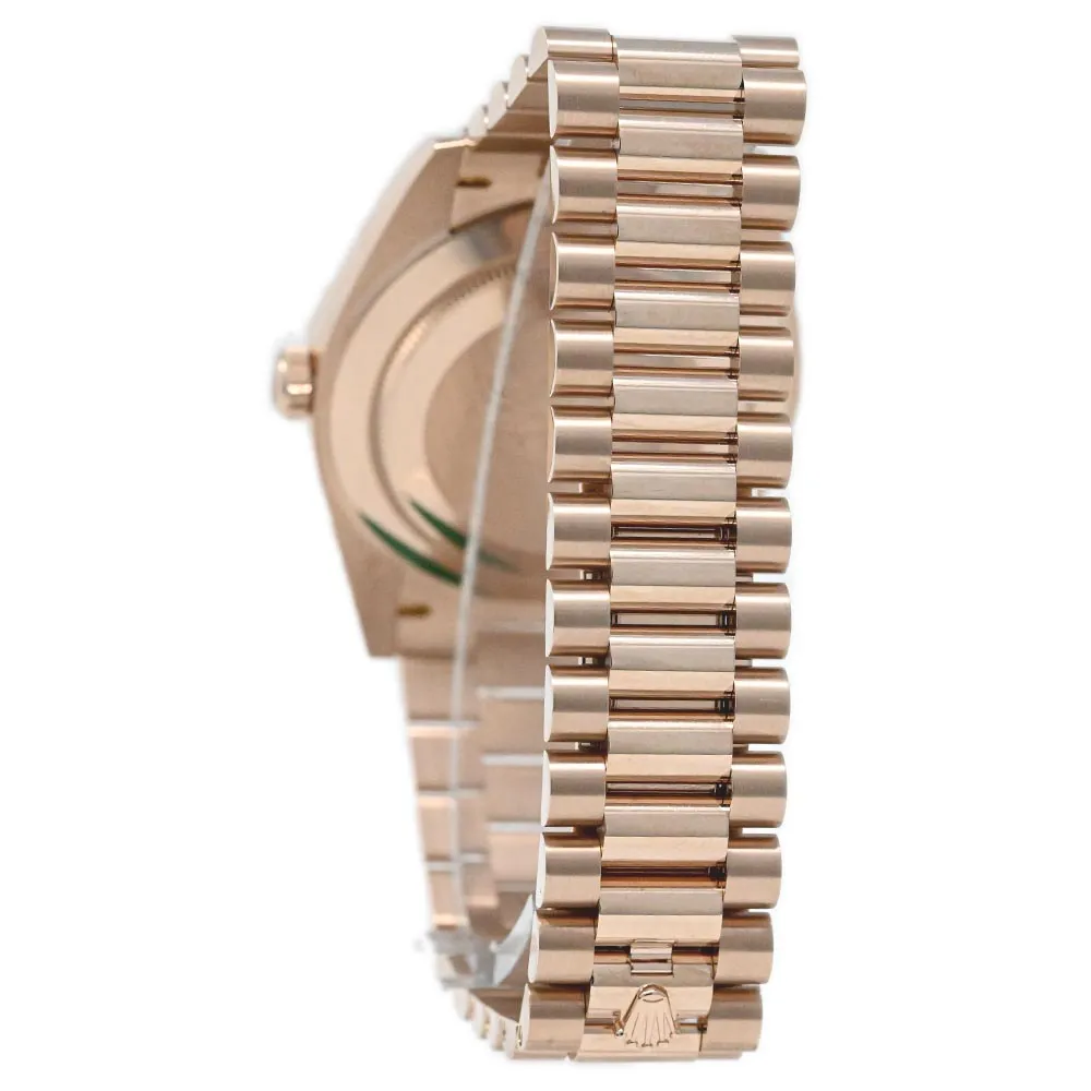 Rolex Men's Day-Date 18K Everose Gold 40mm Pink Sundust Roman Dial Watch Reference #: 228235