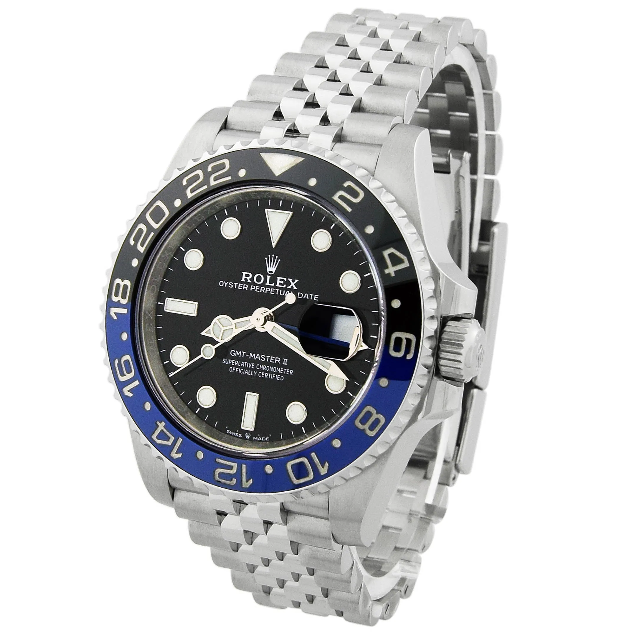 Rolex Men's GMT-Master II BATGIRL Stainless steel 40mm Black Dot Dial Watch Reference #: 126710BLNR