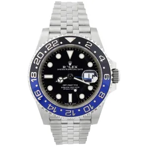 Rolex Men's GMT-Master II BATGIRL Stainless steel 40mm Black Dot Dial Watch Reference #: 126710BLNR