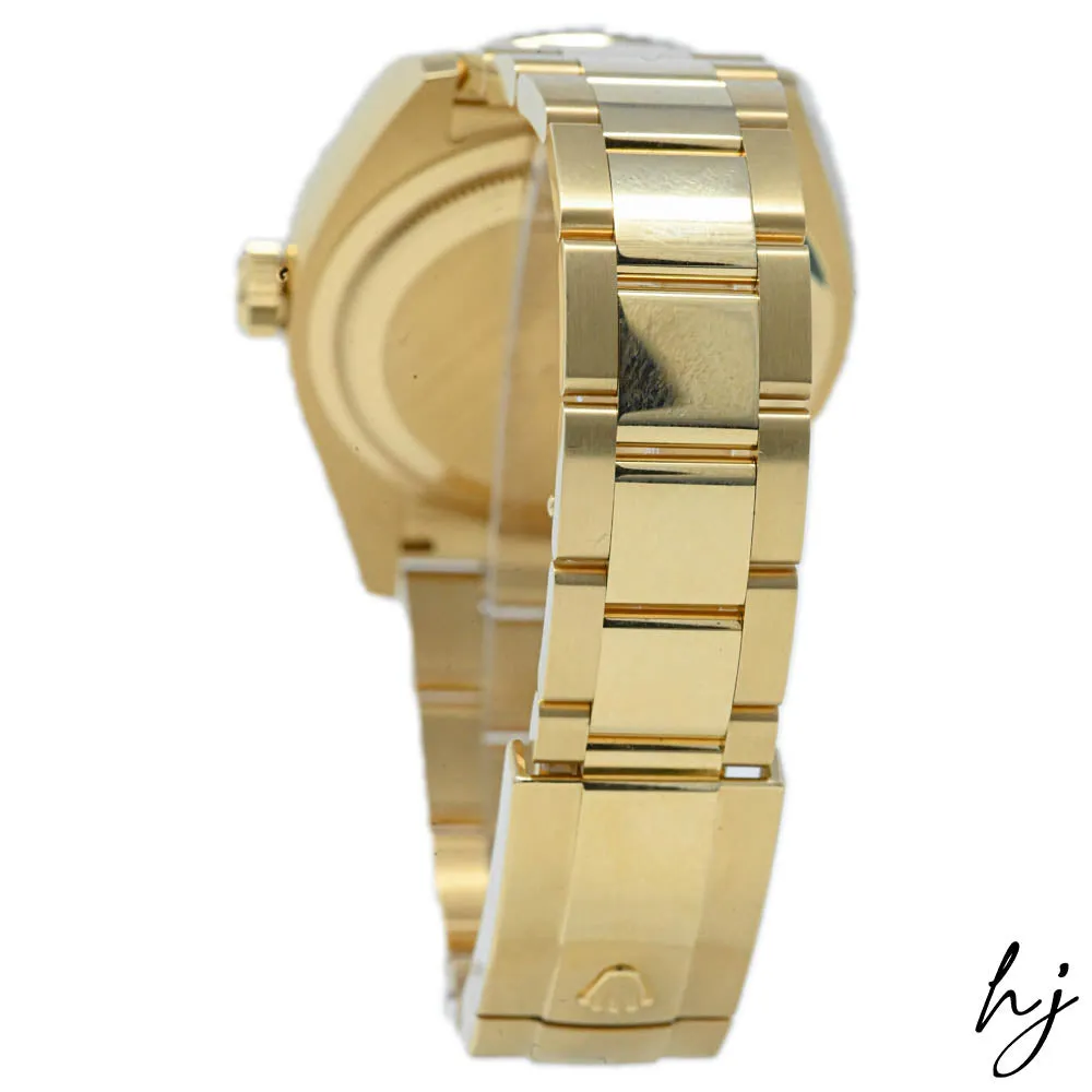 Rolex Men's Sky-Dweller 18K Yellow Gold 42mm Black Stick Dial Watch Reference #: 326938
