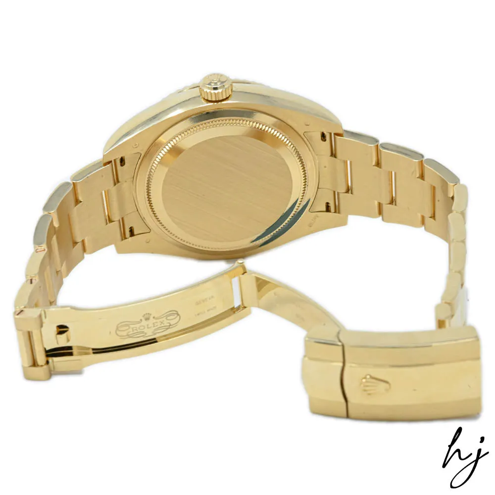 Rolex Men's Sky-Dweller 18K Yellow Gold 42mm Black Stick Dial Watch Reference #: 326938