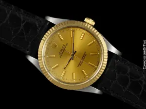 Rolex Oyster Perpetual Mens Two-Tone Ref. 14233 Watch - Stainless Steel & 18K Gold