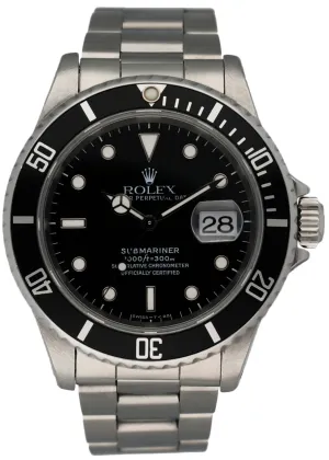 Rolex Oyster Perpetual Submariner Date 16610 Men's Watch