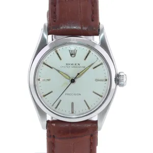 Rolex Oyster Precision 30mm Silver Dial Steel 6430 SpeedKing Watch