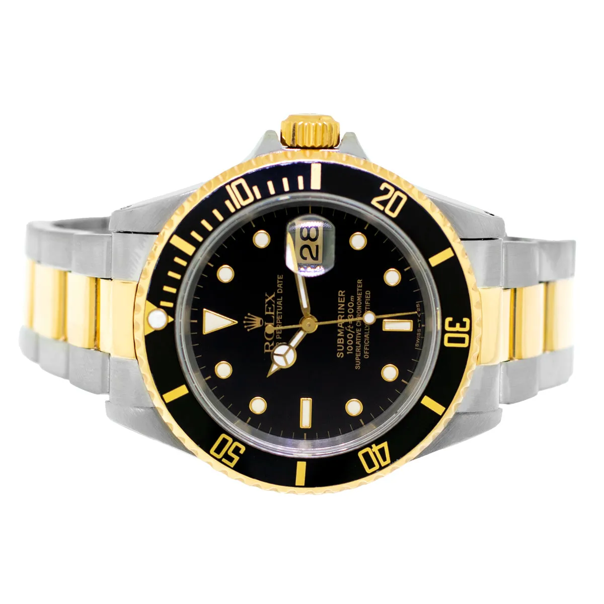 Rolex Submariner 40mm Yellow Gold & Steel Black Dial Black & Black Bezel 16613