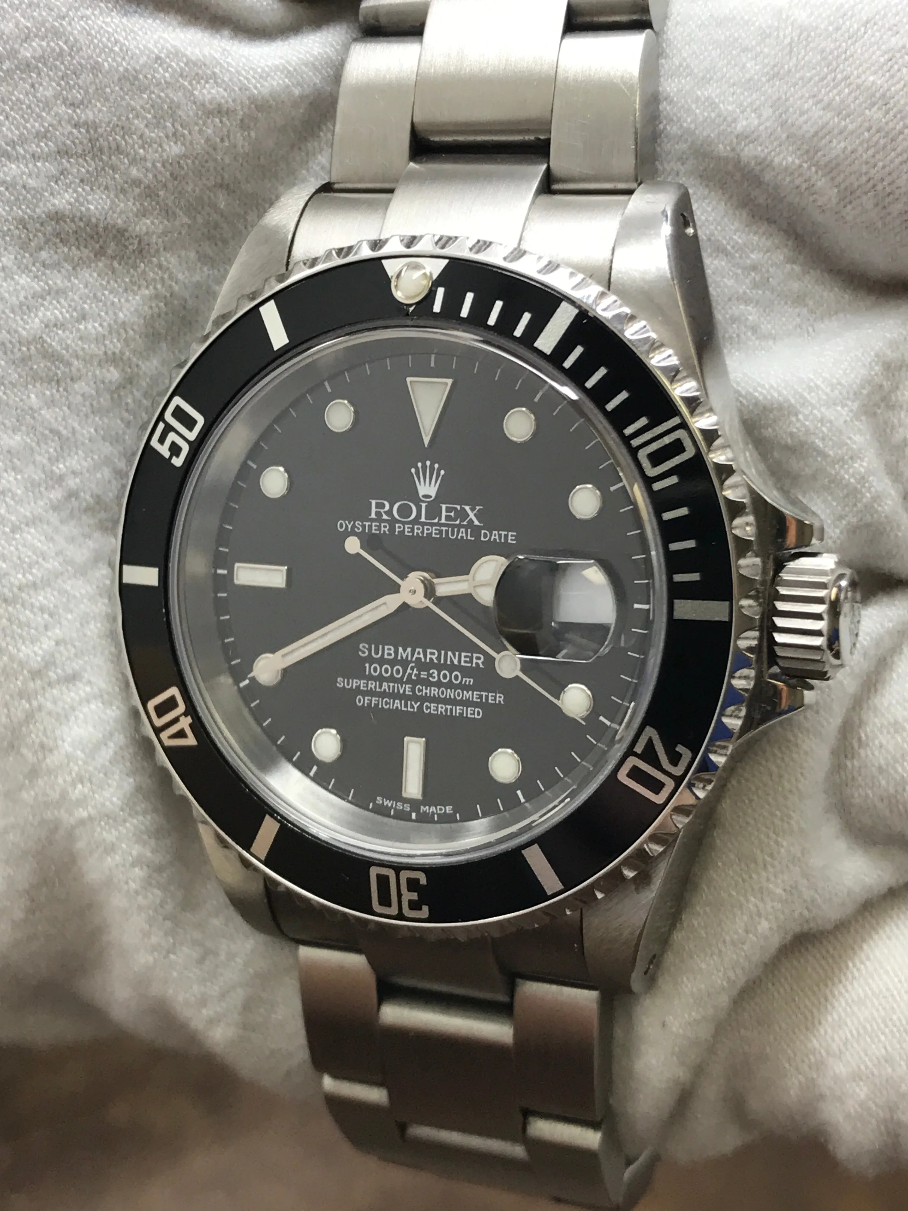 Rolex Submariner Date SEL 16610 Black Dial Automatic Men's Watch