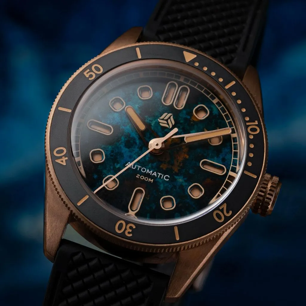 Selten Salvage&nbsp;Bronze &ndash; Blue&nbsp;Cave (Real&nbsp;Patina&nbsp;Dial)