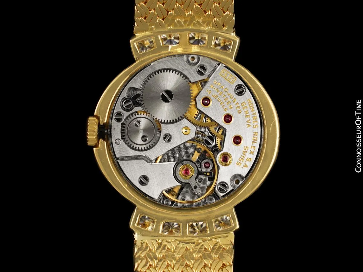 SHIPPING COST ONLY FOR 1986 Rolex Cellini Vintage Ladies Ref. 4081C Watch - 18K Gold & 3 Carats of Diamonds
