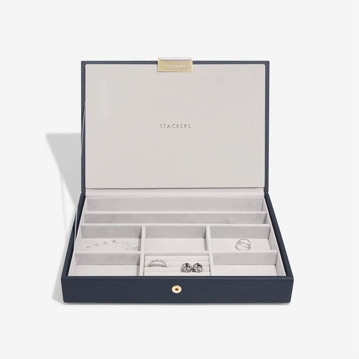 Stackers Classic Jewellery Box (Set) - Pebble Navy
