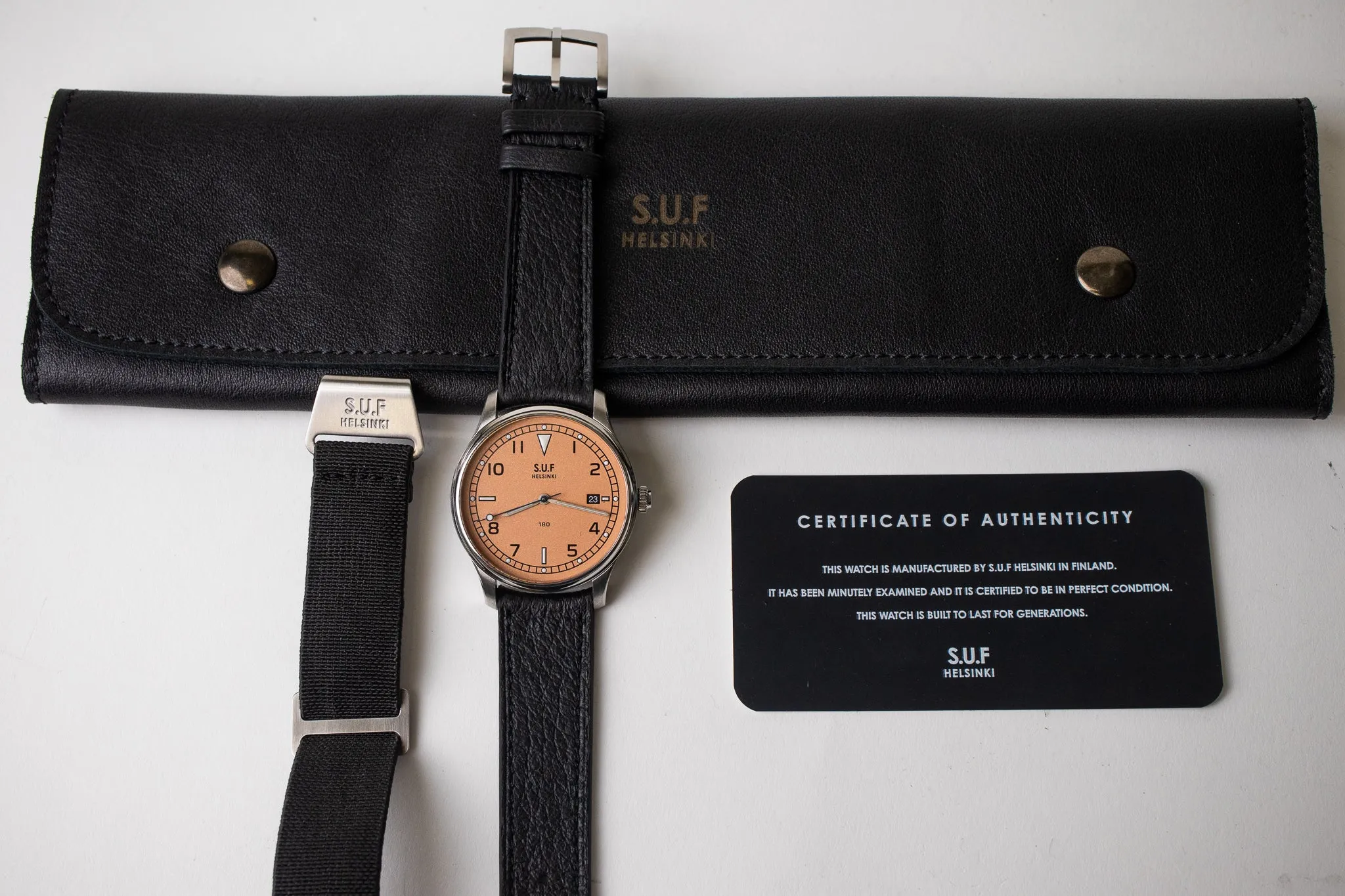 SUF Helsinki 180 Frosted Salmon Dial