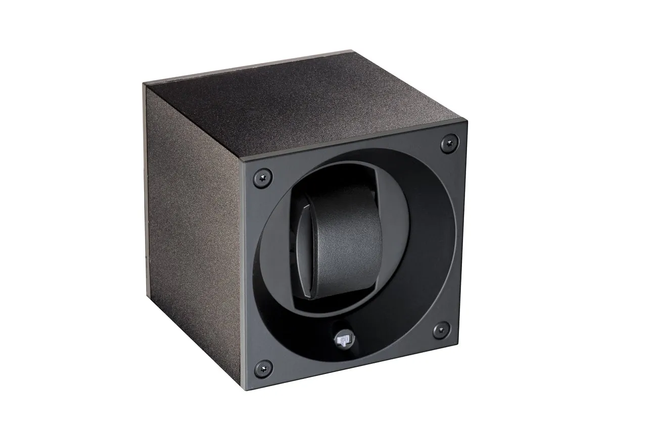 Swiss Kubik Masterbox Single Aluminum Watch Winder - Black