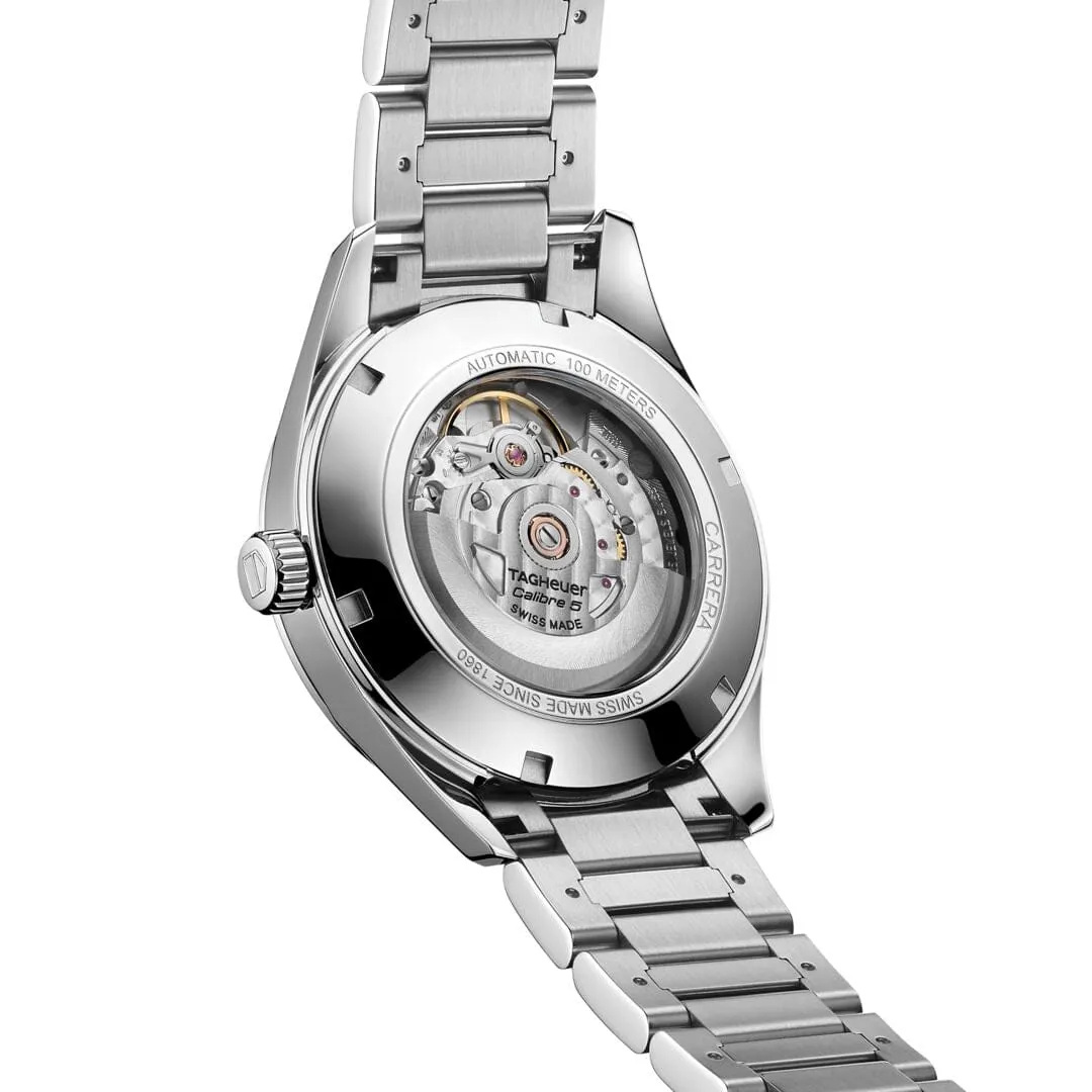 TAG Heuer Anthracite and Steel 39mm Calibre 5 Carrera Watch