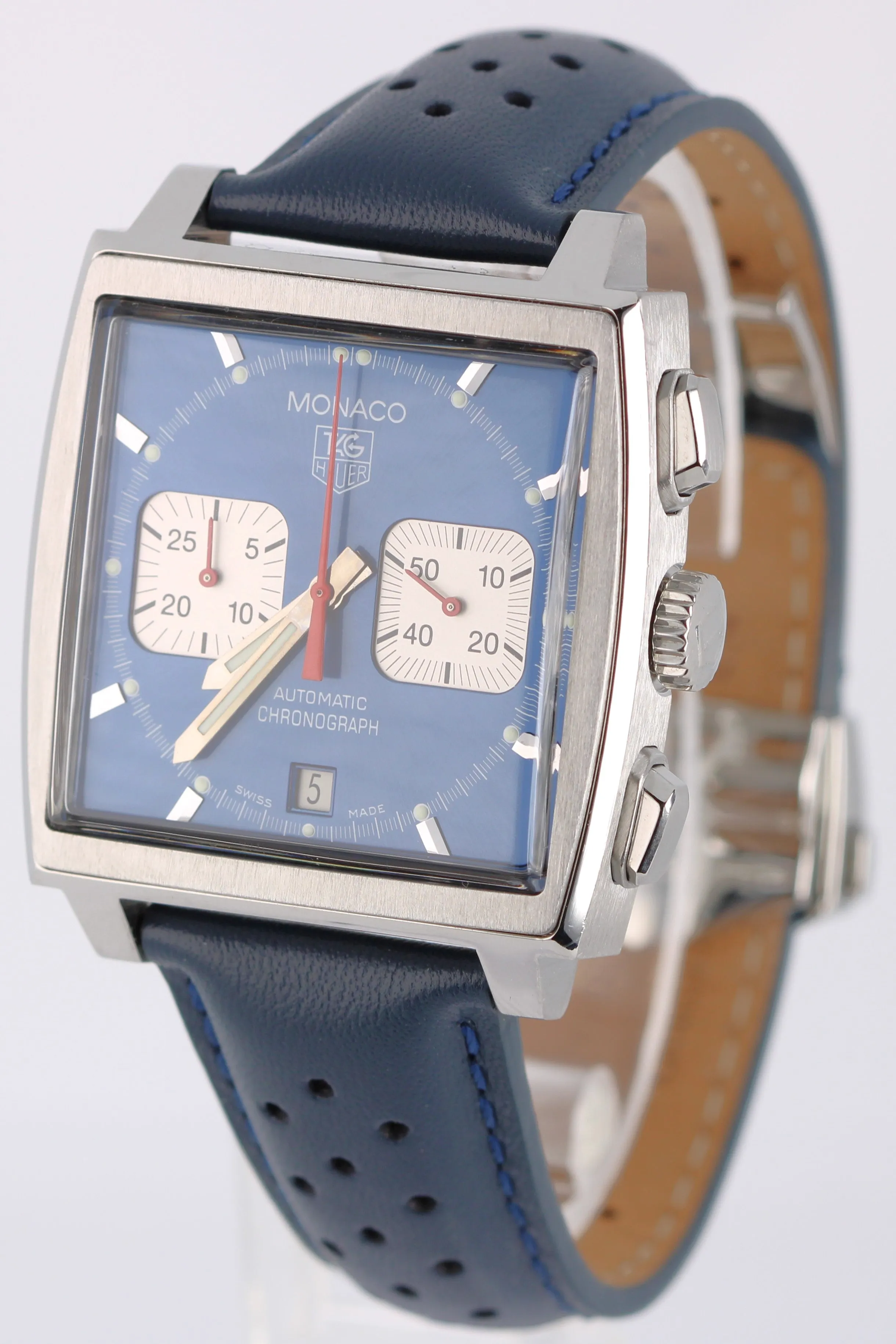 Tag Heuer Monaco Steve McQueen Chronograph Steel Blue 38mm CW2113-0 Watch