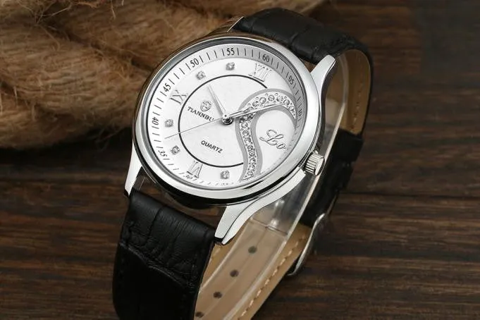 TIANNBU Ultrathin Couples Watches with Opposing Faces
