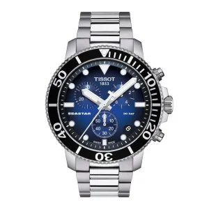 Tissot Seastar 1000 Mens Chronograph Stainless Steel Blue Dial Watch
