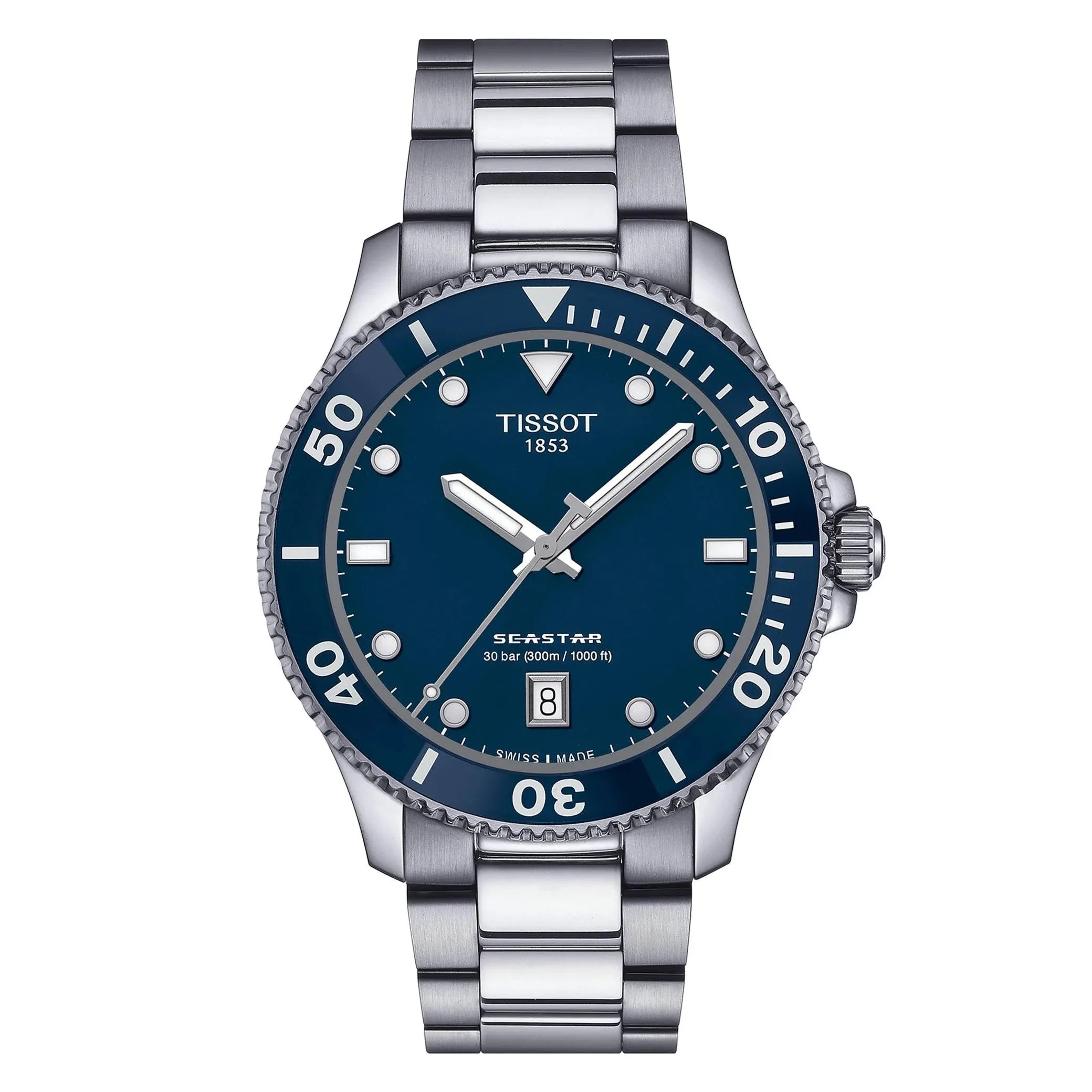 Tissot Seastar 1000 Mens Stainless Steel Blue Dial Watch